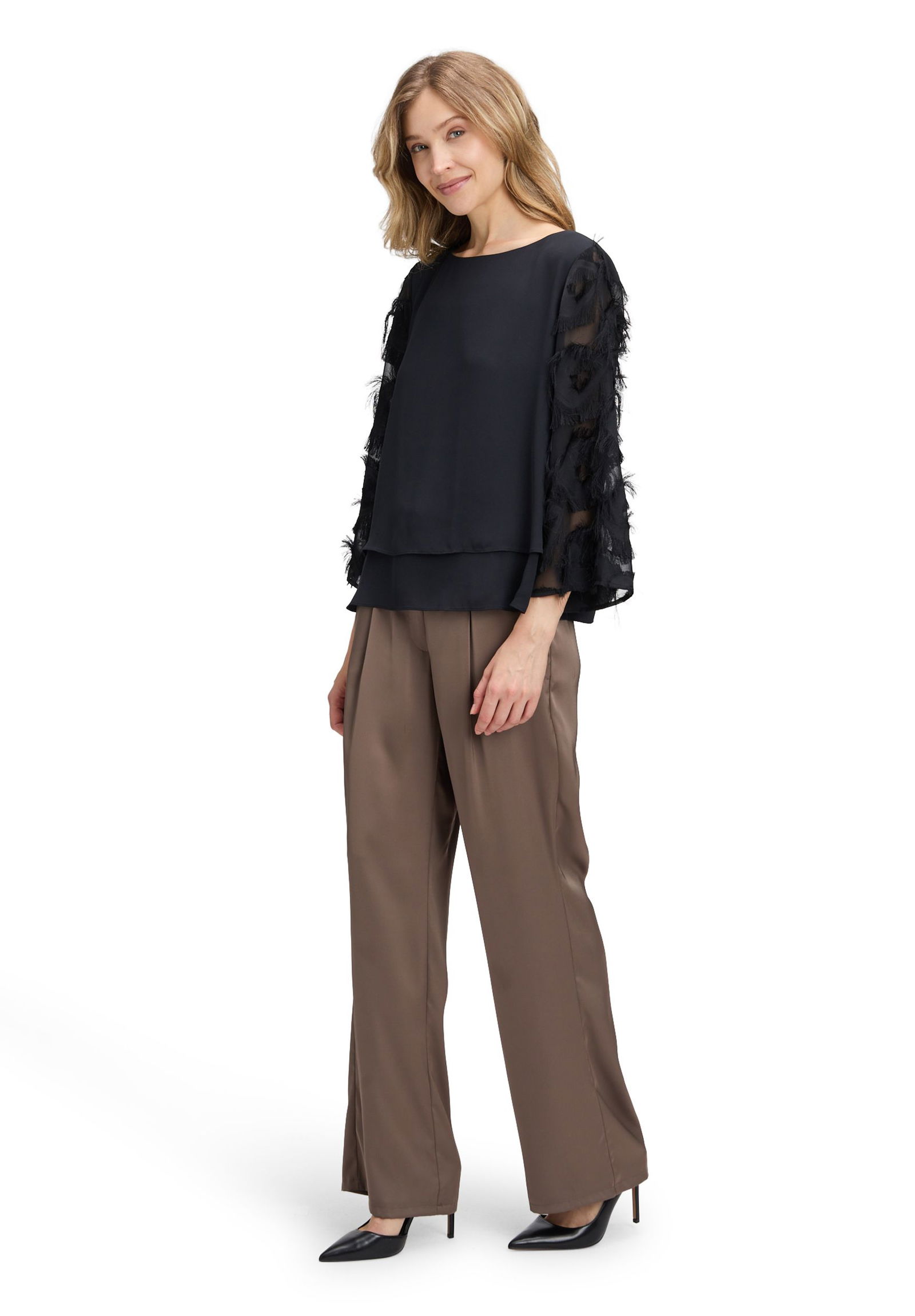 Betty Barclay |  Betty Barclay Druckbluse  | 46 | schwarz
