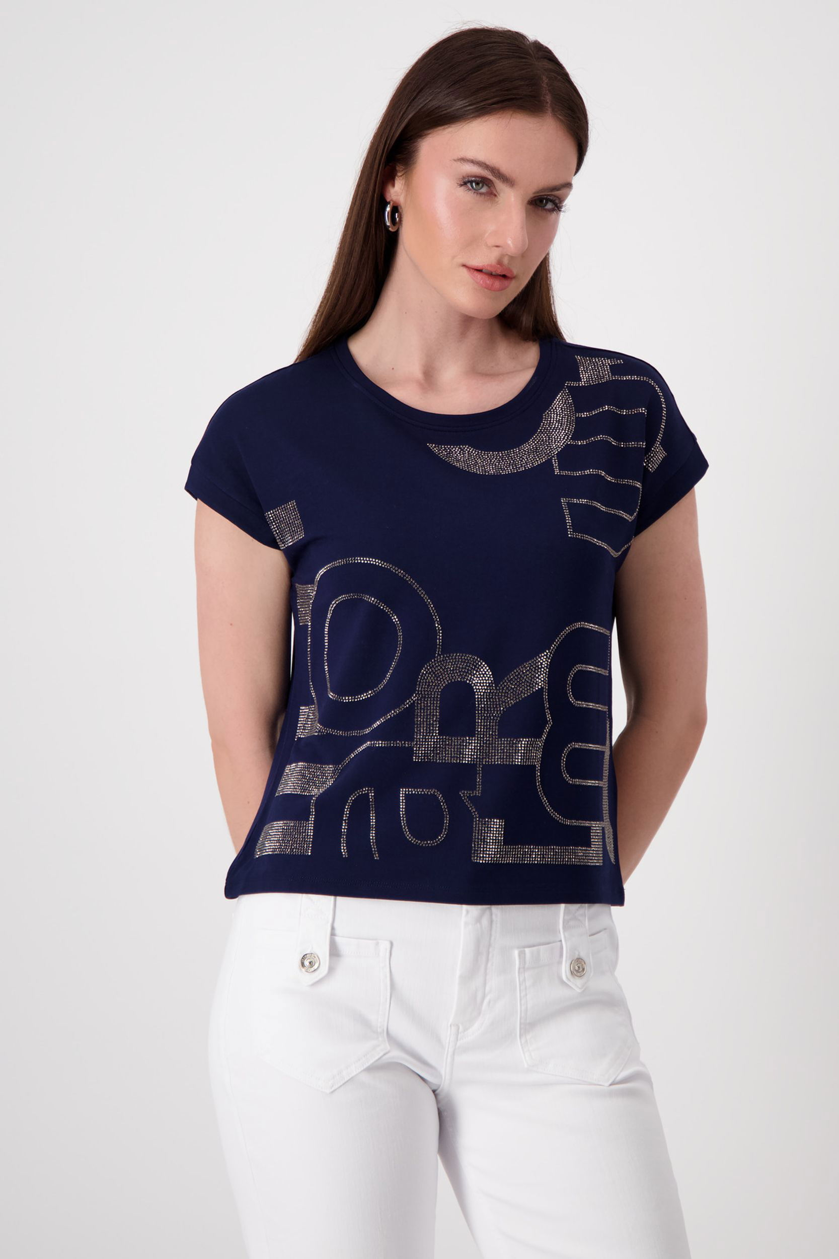 Monari |  T-Shirt, navy | 38