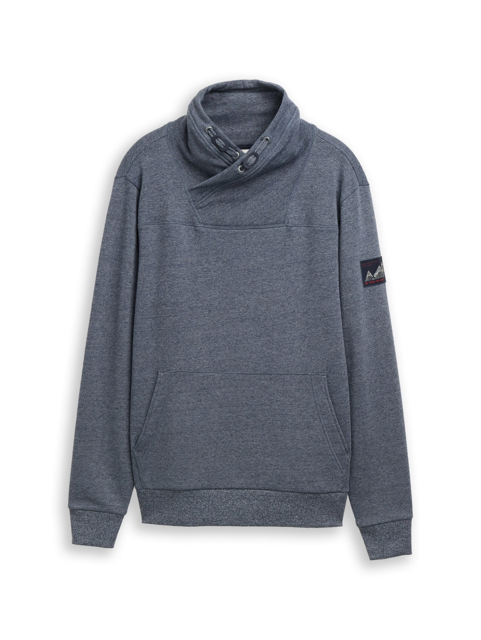 structured snood, navy grindle structure #1