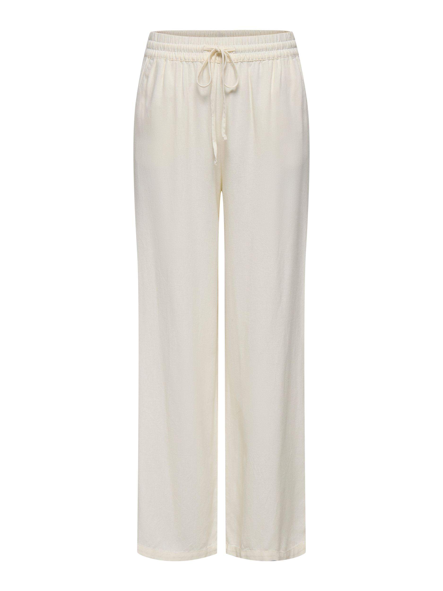 JDY |  JDYSAY HW LINEN WIDE PANT WVN NOOS | XS/32 | snow white
