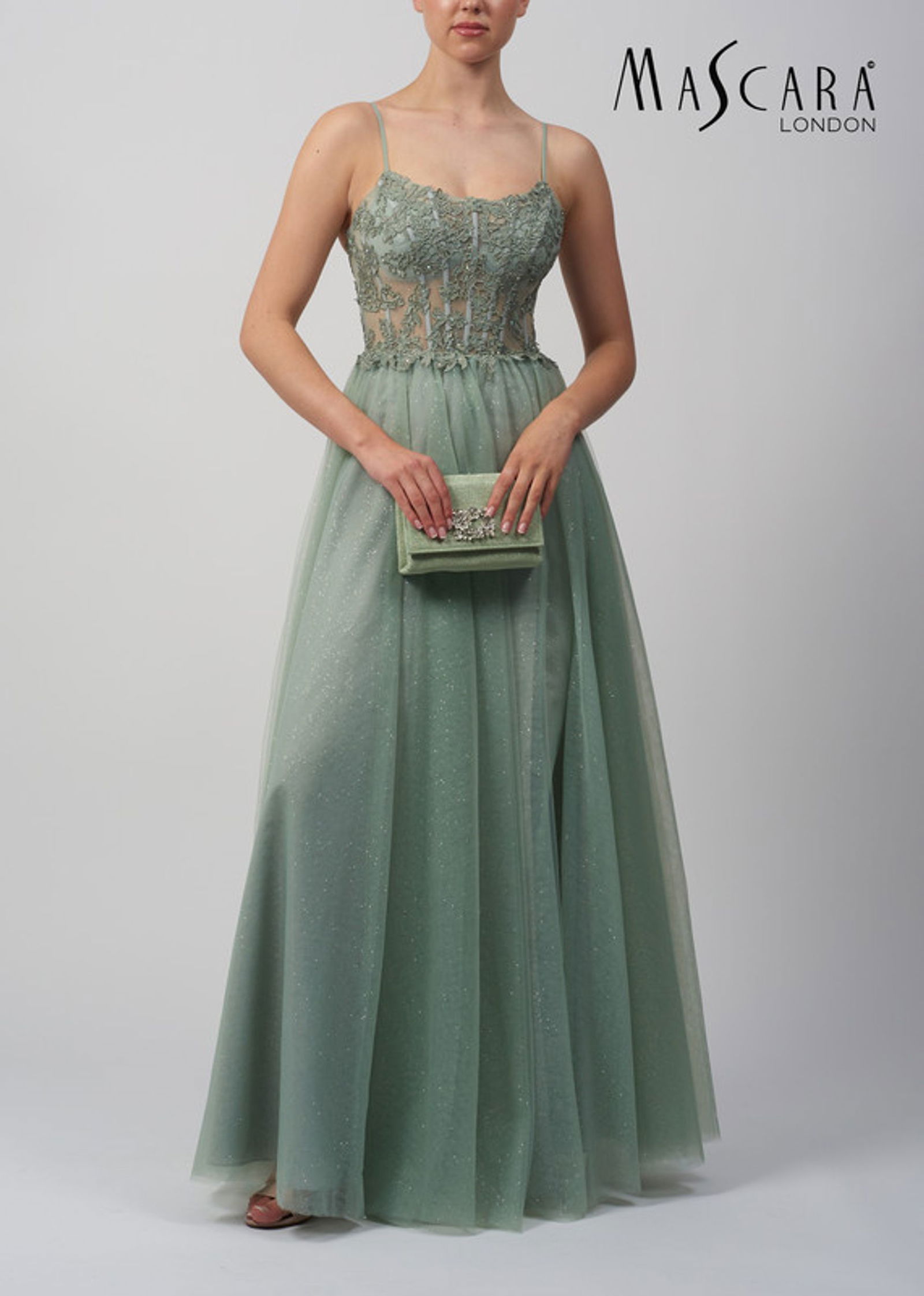 95dacd27ef07a813af5d1f1b2cb8a0ae Mascara London |  Mascara London Langes Kleid  | 36 | misty green