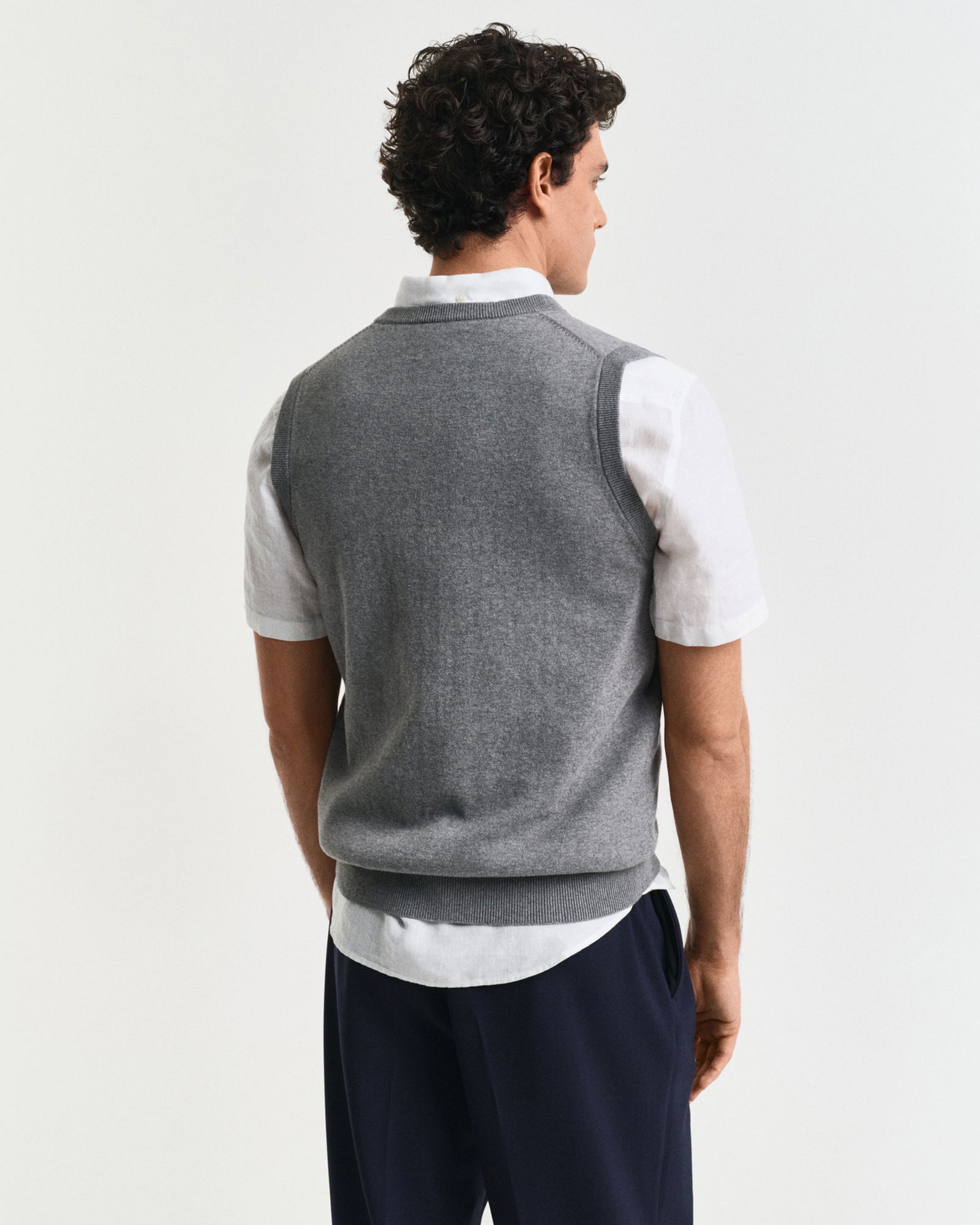 Gant | Gant Weste | L | dark grey melange