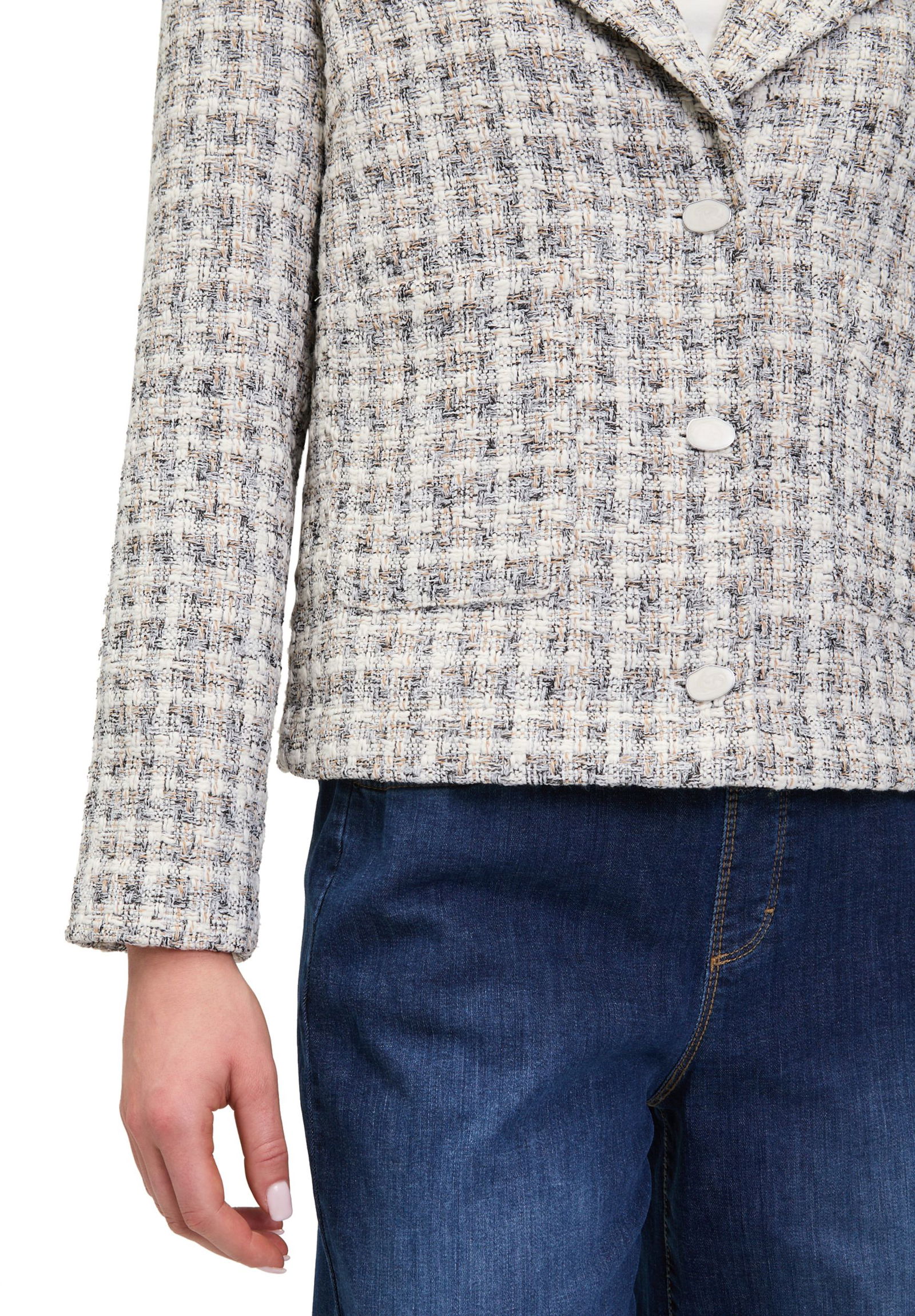  |  Blazerjacke Kurz 1/1 Arm, Cream/Camel | 44 | weiß/camel