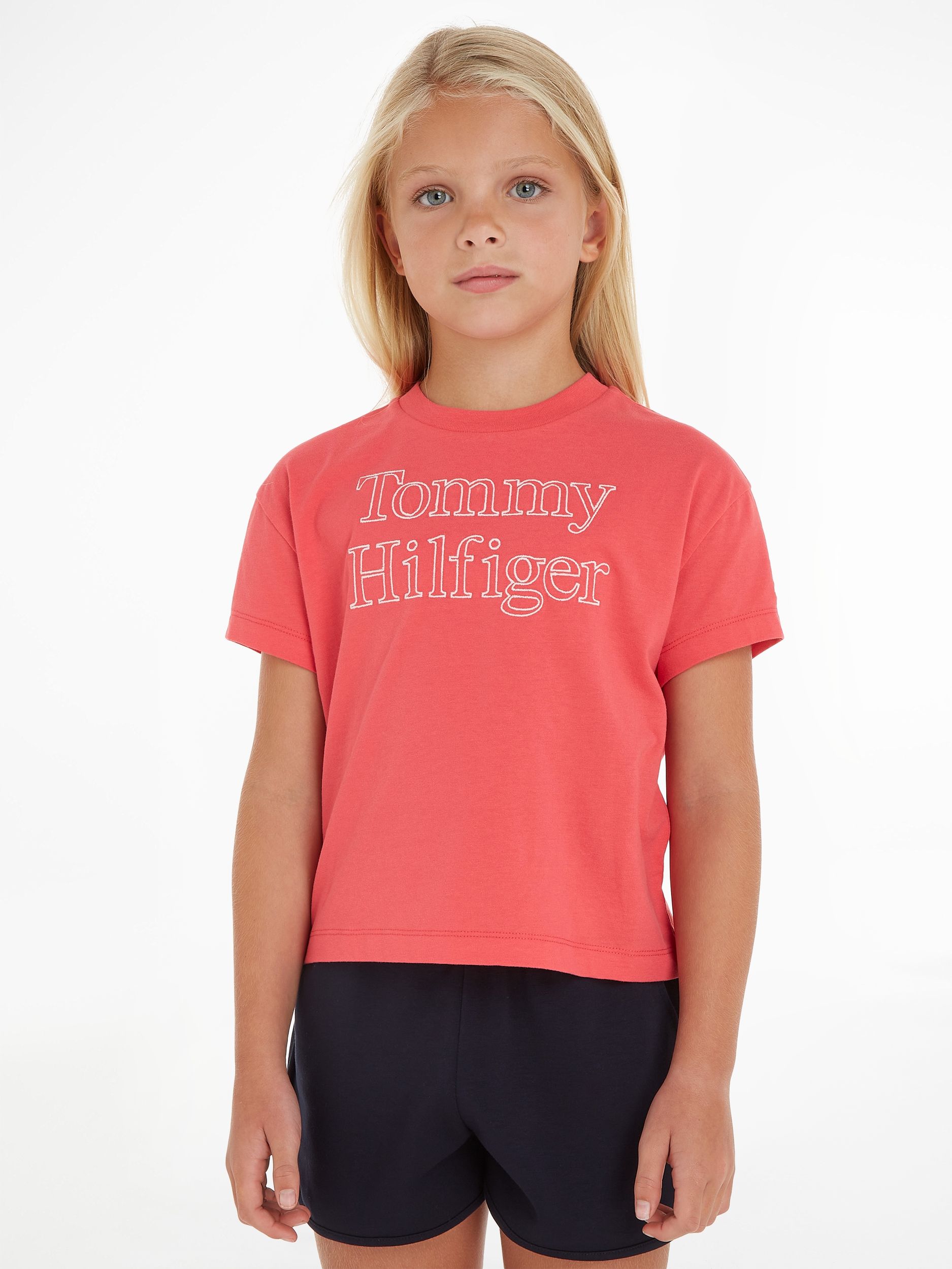 Tommy Hilfiger |  TOMMY HILFIGER STITCH TEE S/S | 14 | laser pink