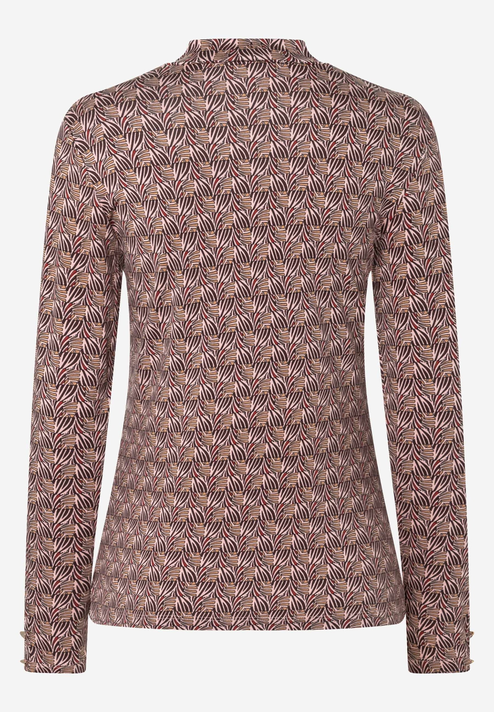 Turtle-Neck Shirt with AOP, small geometrical print #2