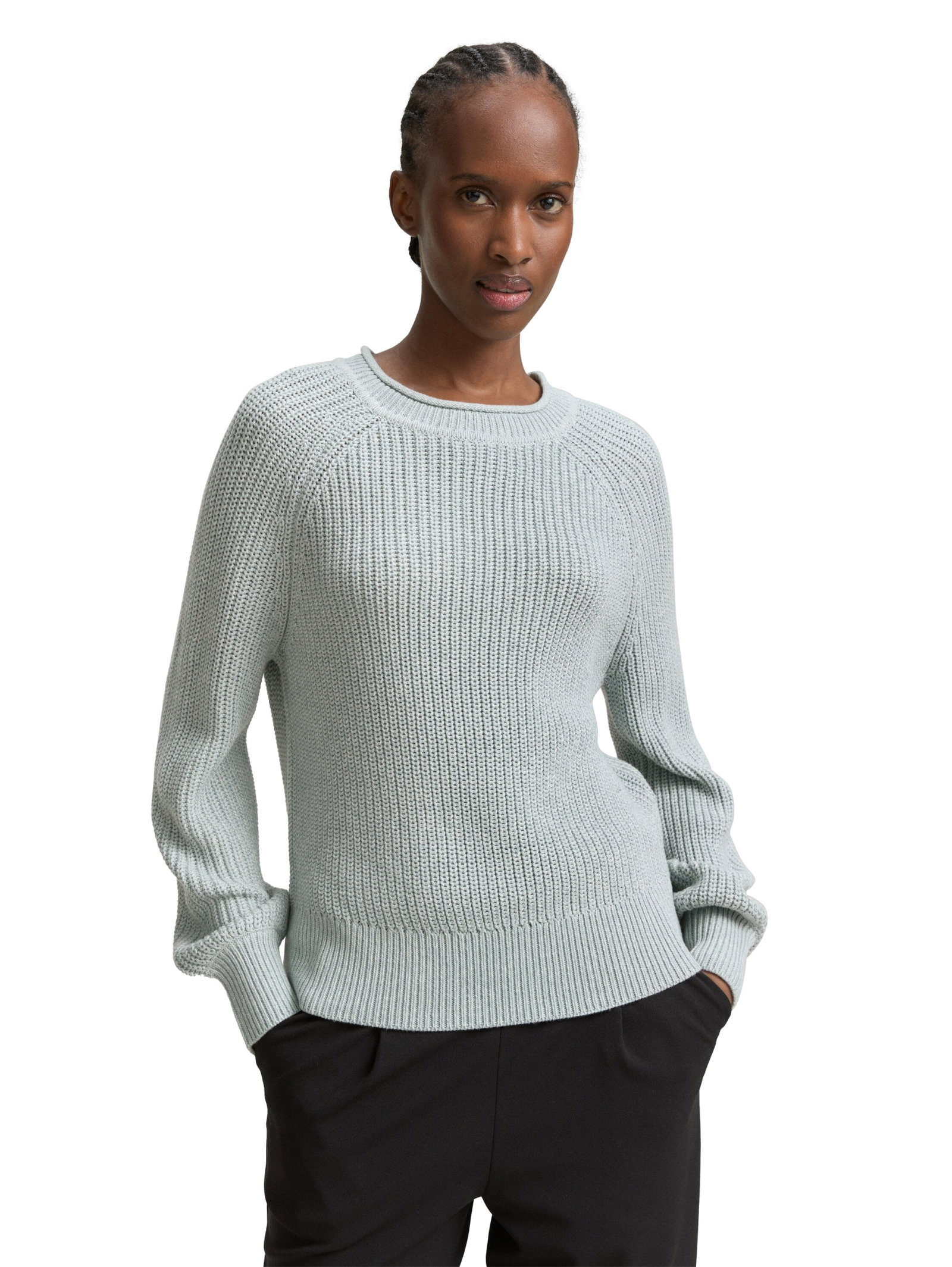 crew neck pullover, Silver Cloud Blue Melange #5