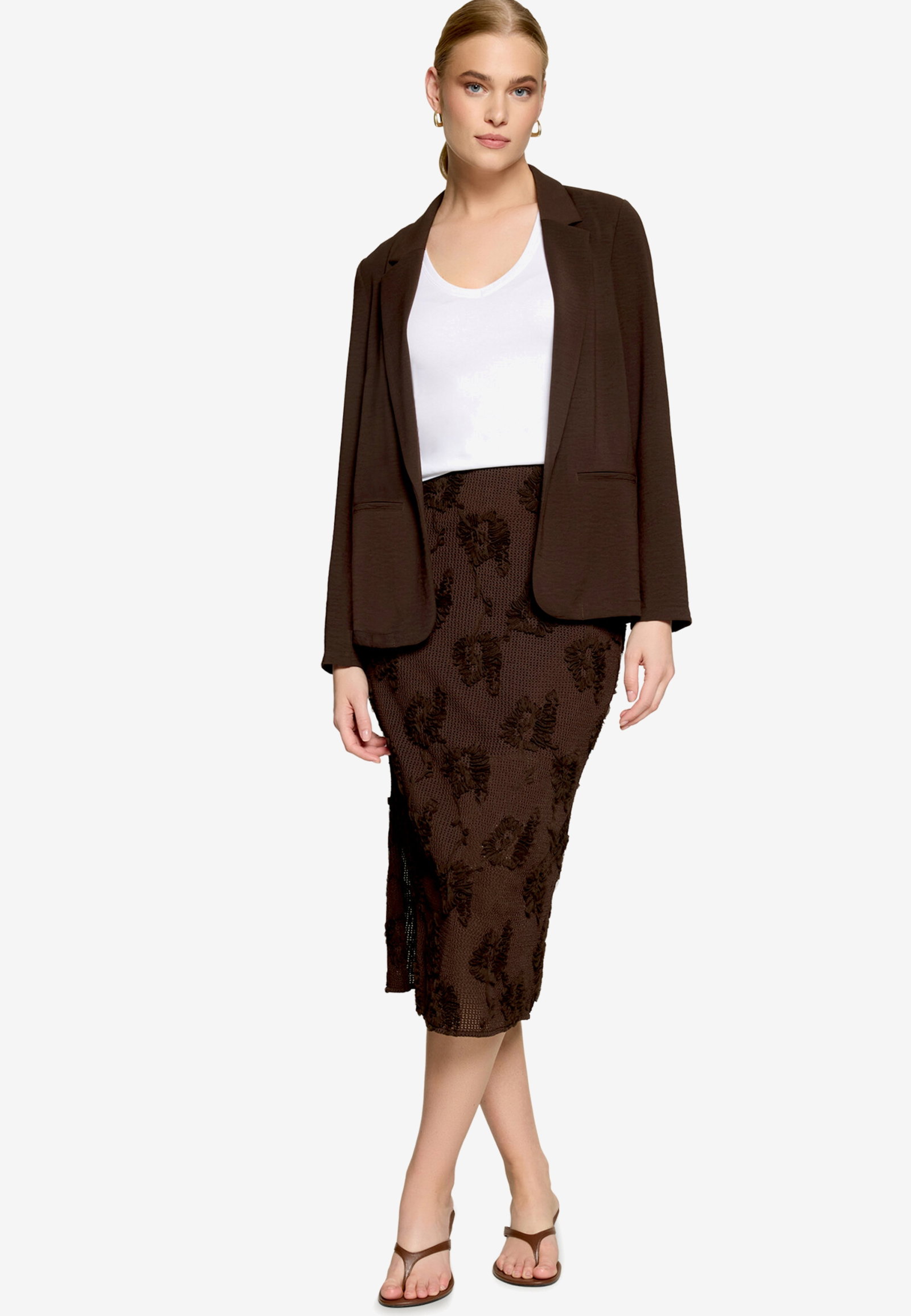 Blazerjacke Lang 3/4 Arm, Chocolate Plum #4