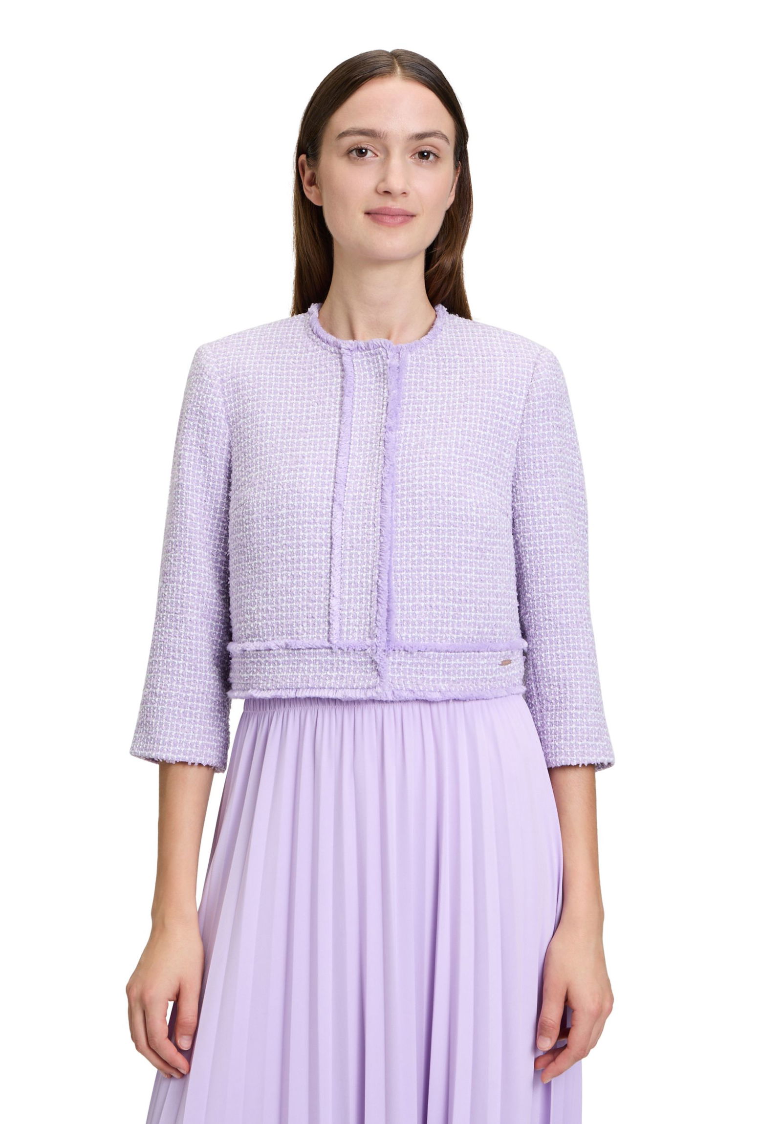  | Blazerjacke Kurz 3/4 Arm, Nature Melange | 36 | lilac melange