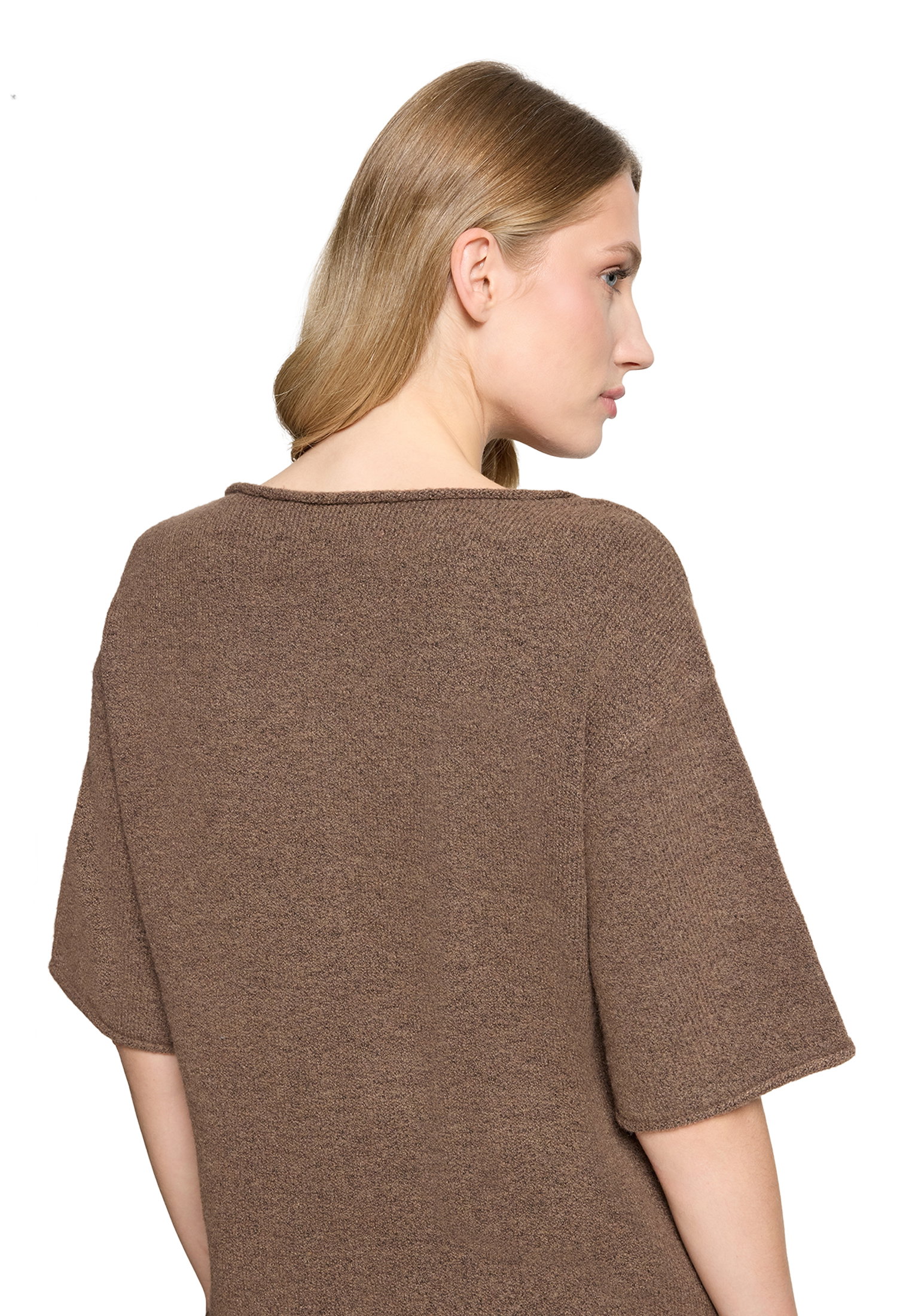 Strickpullover Kurz 1/2 Arm, Dark Coffee #7
