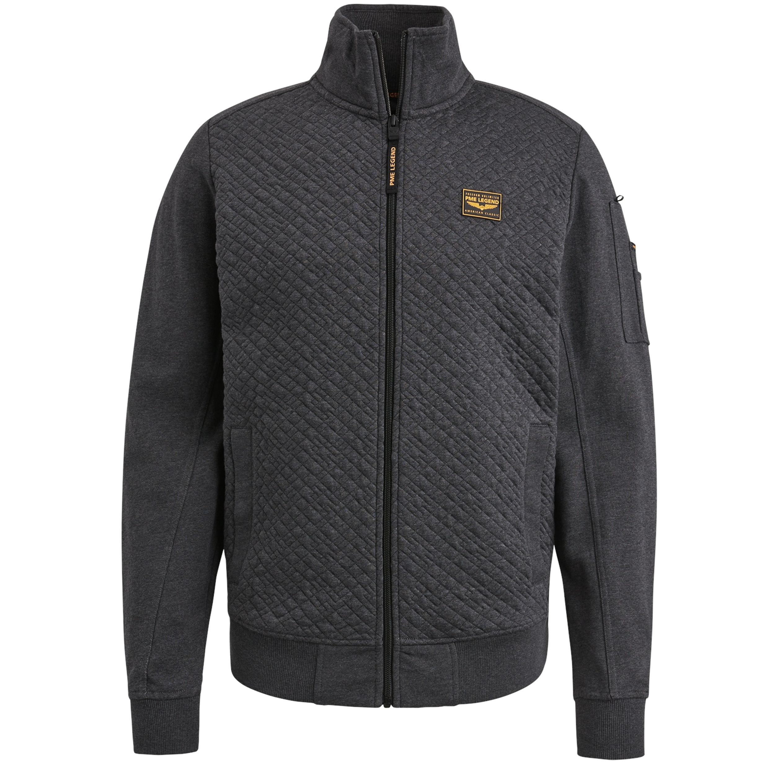  |  Zip jacket jacquard interlock sweat | XXL | antracite melee