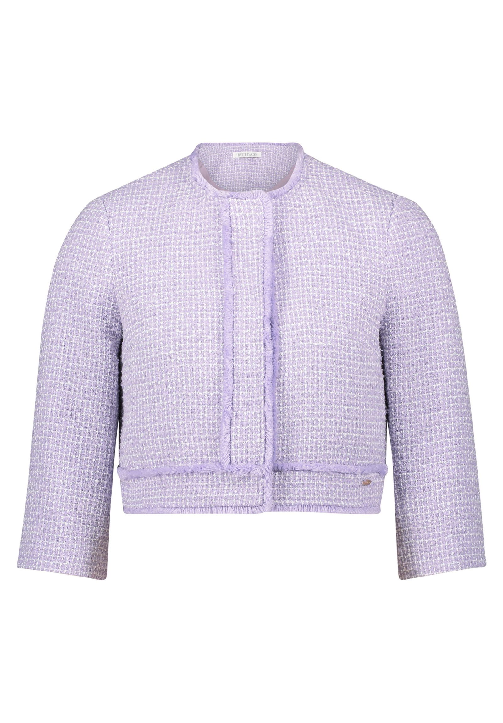 7bf40a4e3680865044d8f80dfe272e3a | Blazerjacke Kurz 3/4 Arm, Nature Melange | 36 | lilac melange