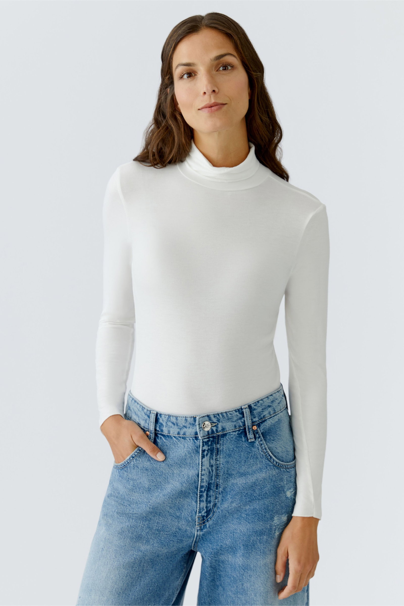 Oui Langarmshirt mit Kragen #4