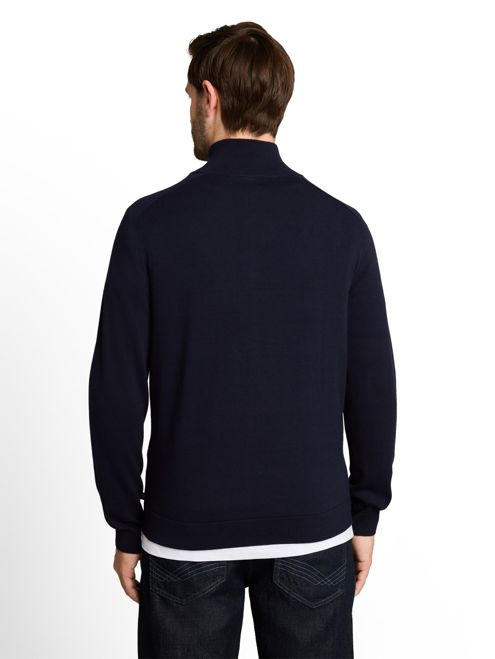 basic knit troyer, sky captain blue #4