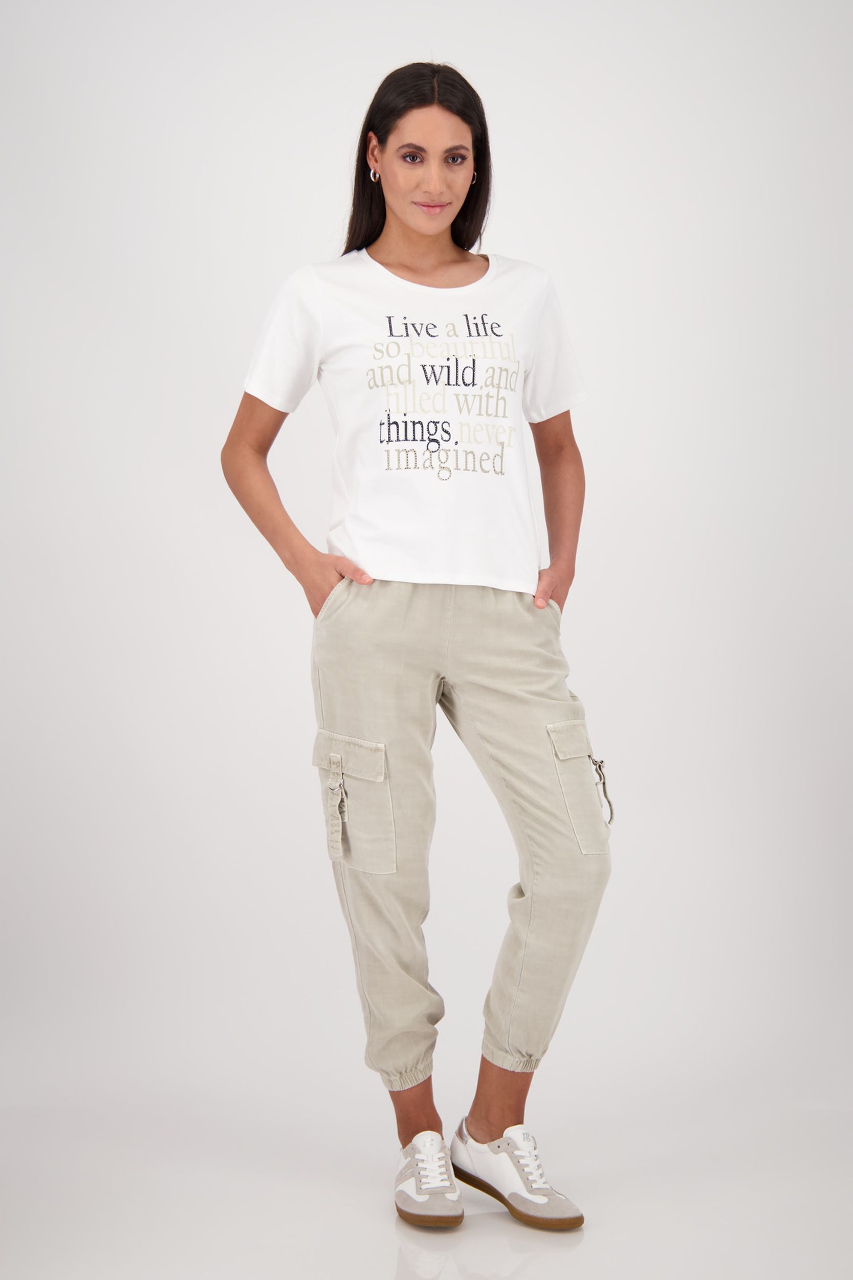Monari |  T-Shirt, cream | 40