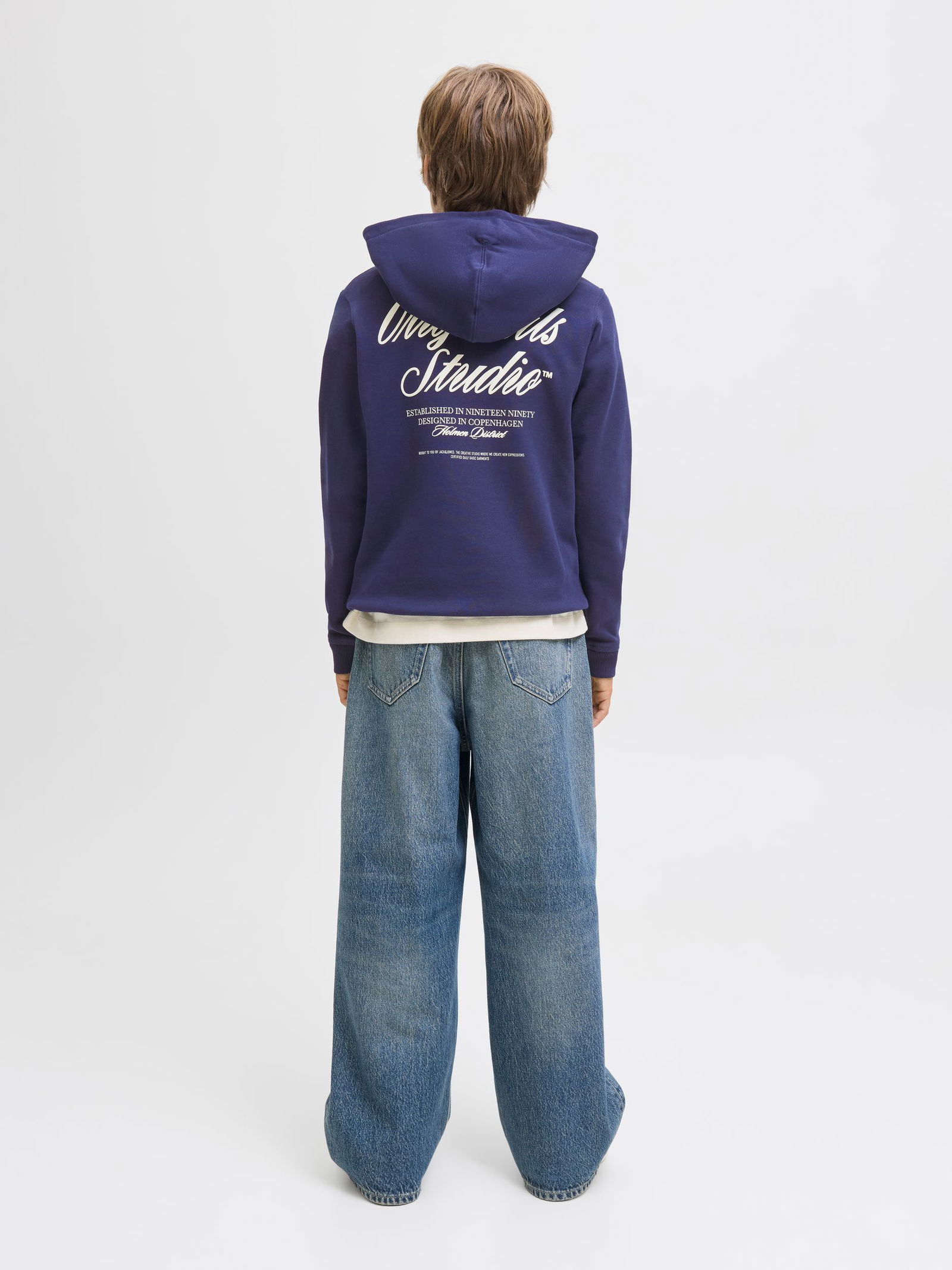 Jack&Jones |  JORNORREBRO TYPO BACK SWEAT HOOD SN JNR | 140