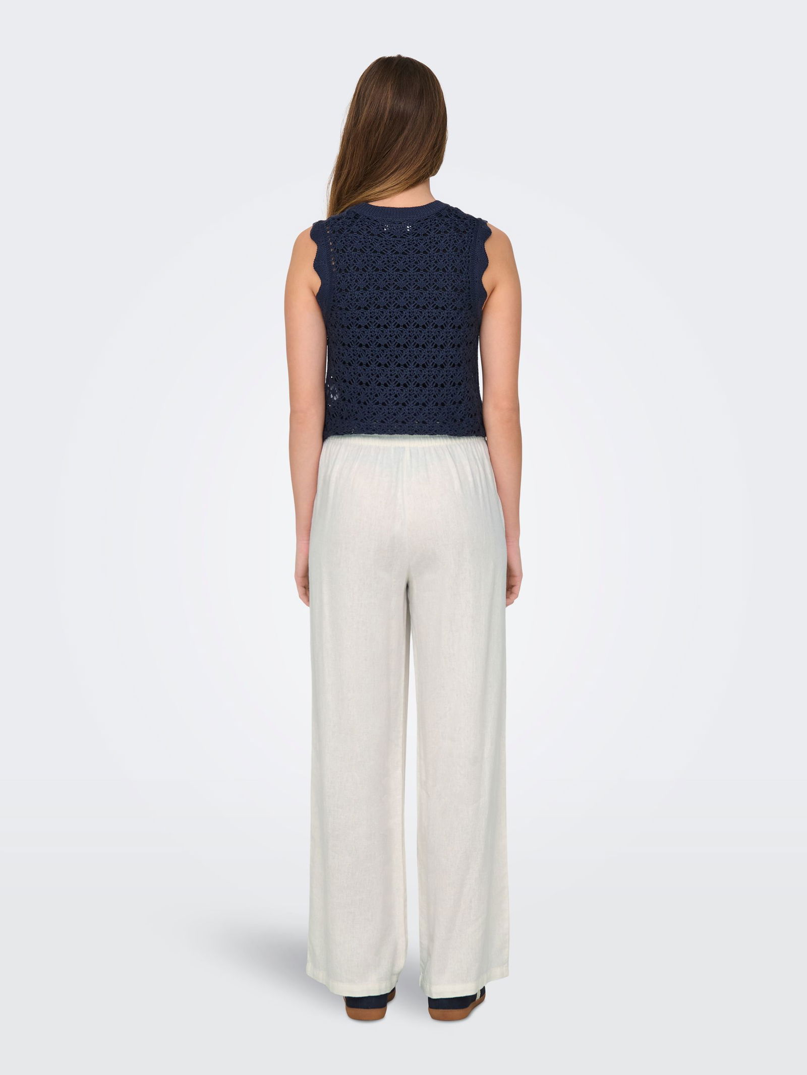 JDY |  JDYSAY HW LINEN WIDE PANT WVN NOOS | XS/32 | snow white