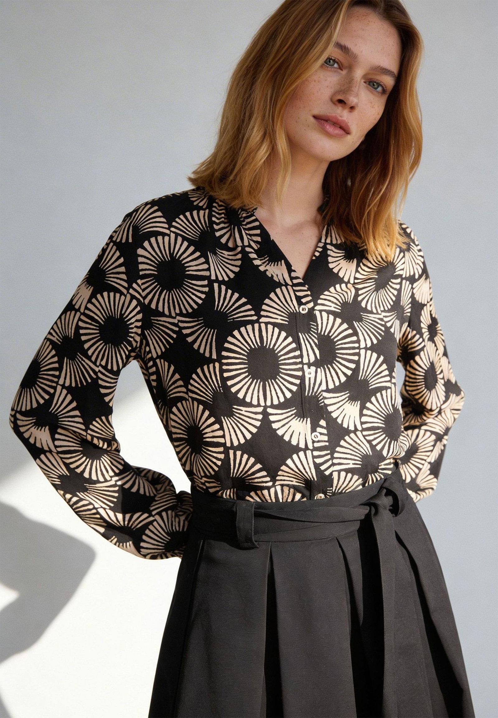 More & More |  More & More Druckbluse  | 36 | schwarz