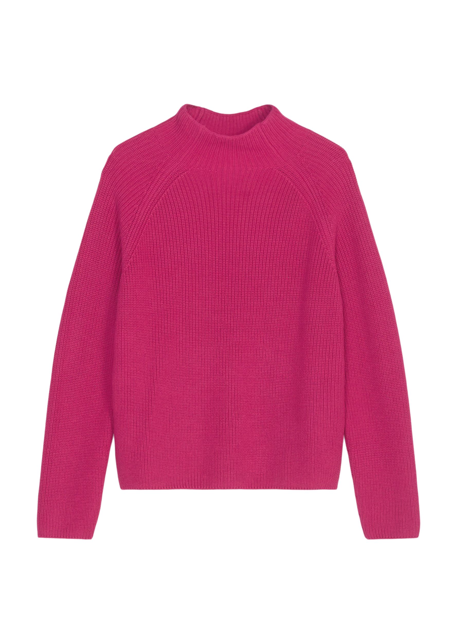 Damen Mock-Neck-Rollkragenpullover in vibrant pink