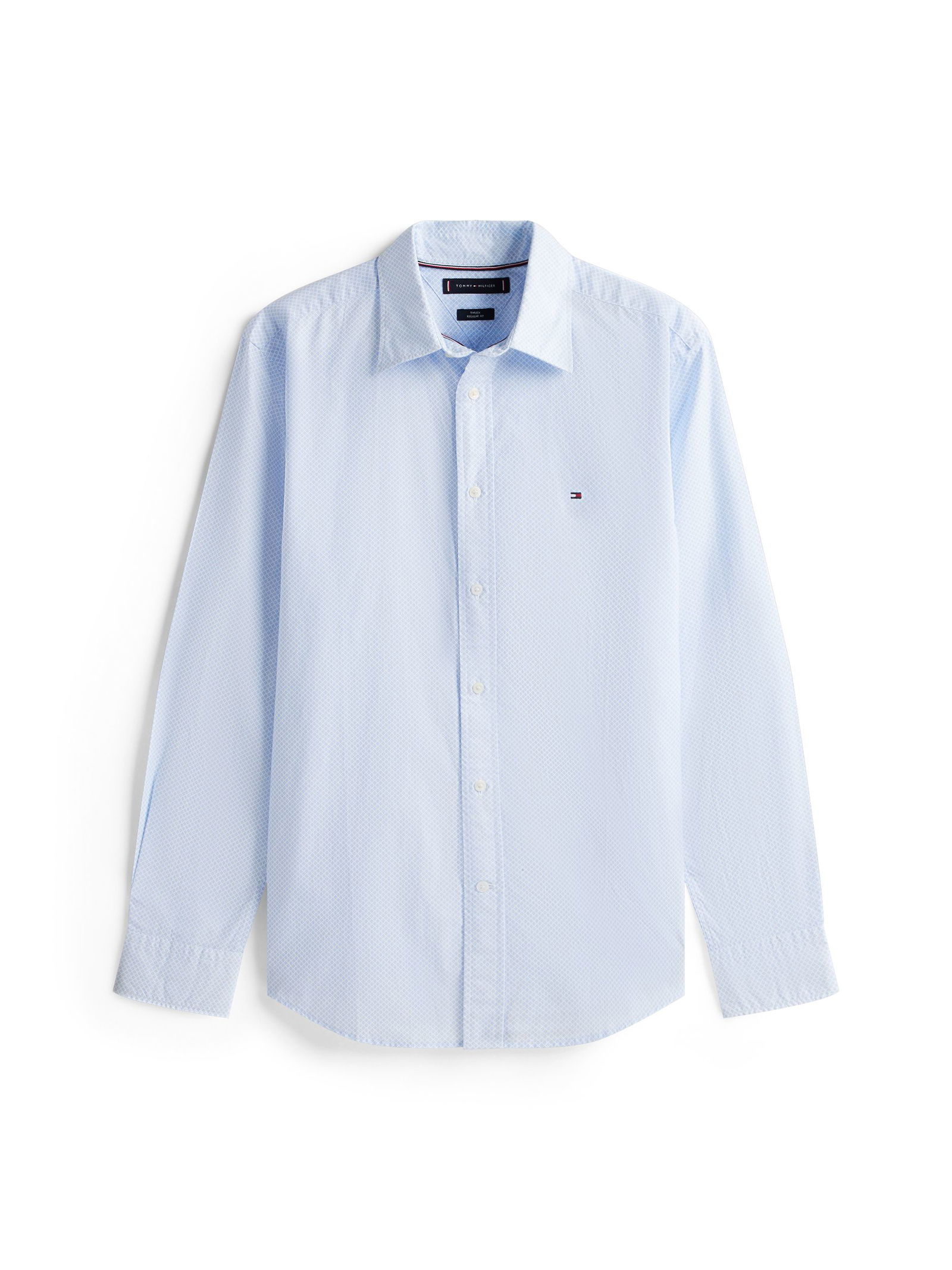  | FLEX POPLIN MICRO RF PRINT SHIRT, BLUE | M | cloudy blue / yale navy / white