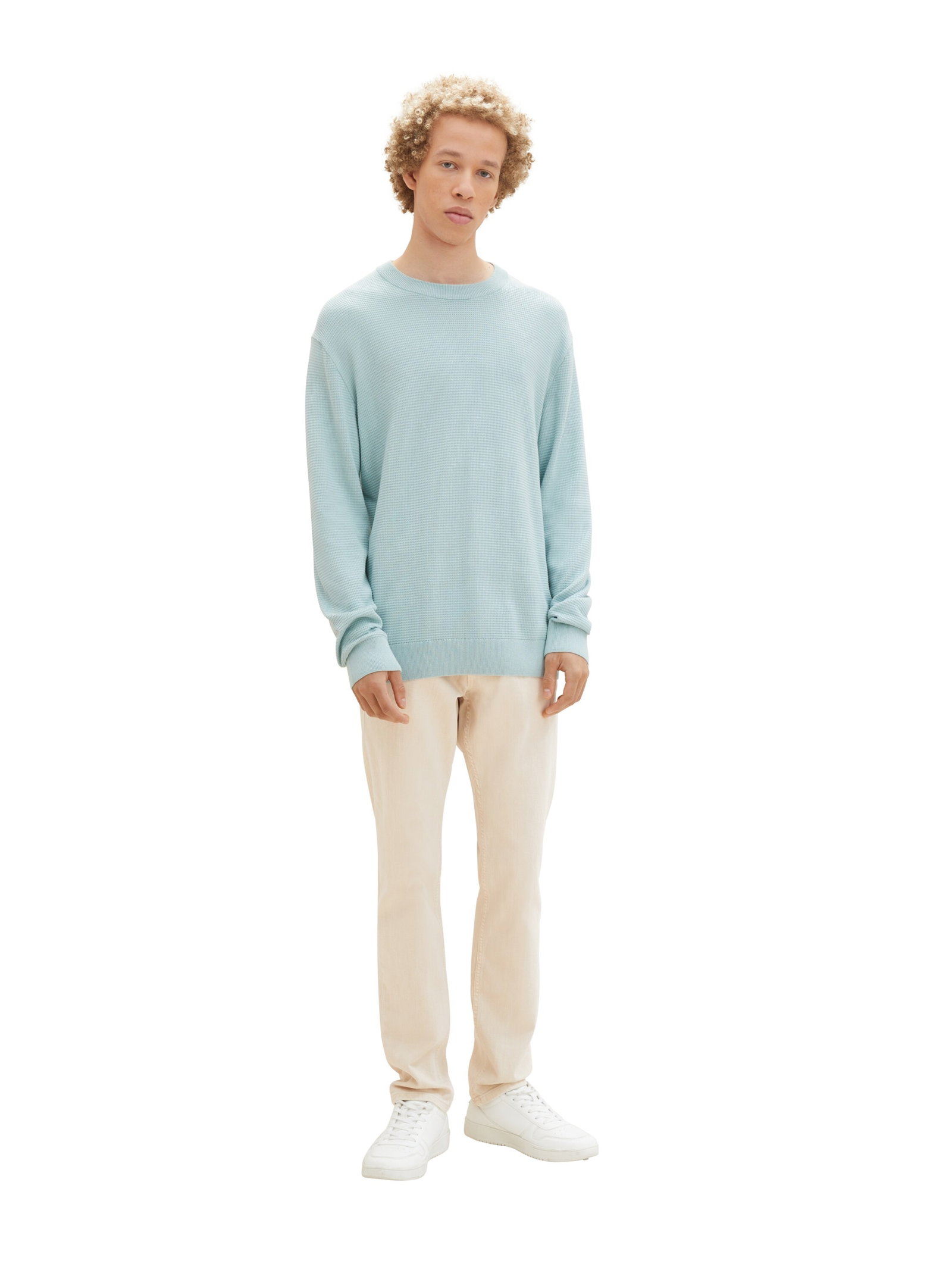 structured basic knit, dusty mint blue #4