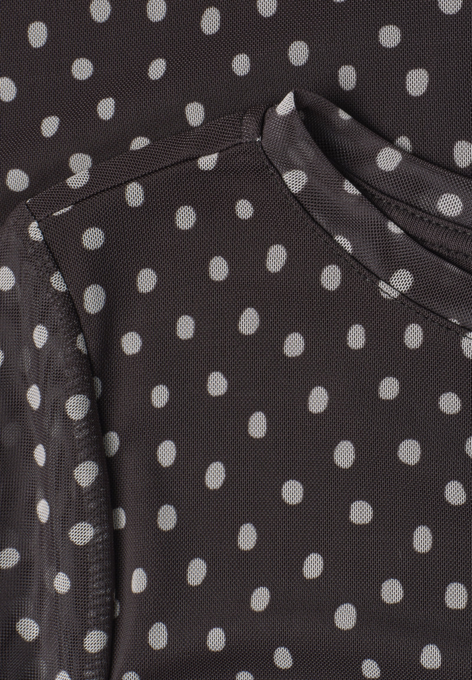 LTD QR printed mesh shirt w.3/, black coffee #2