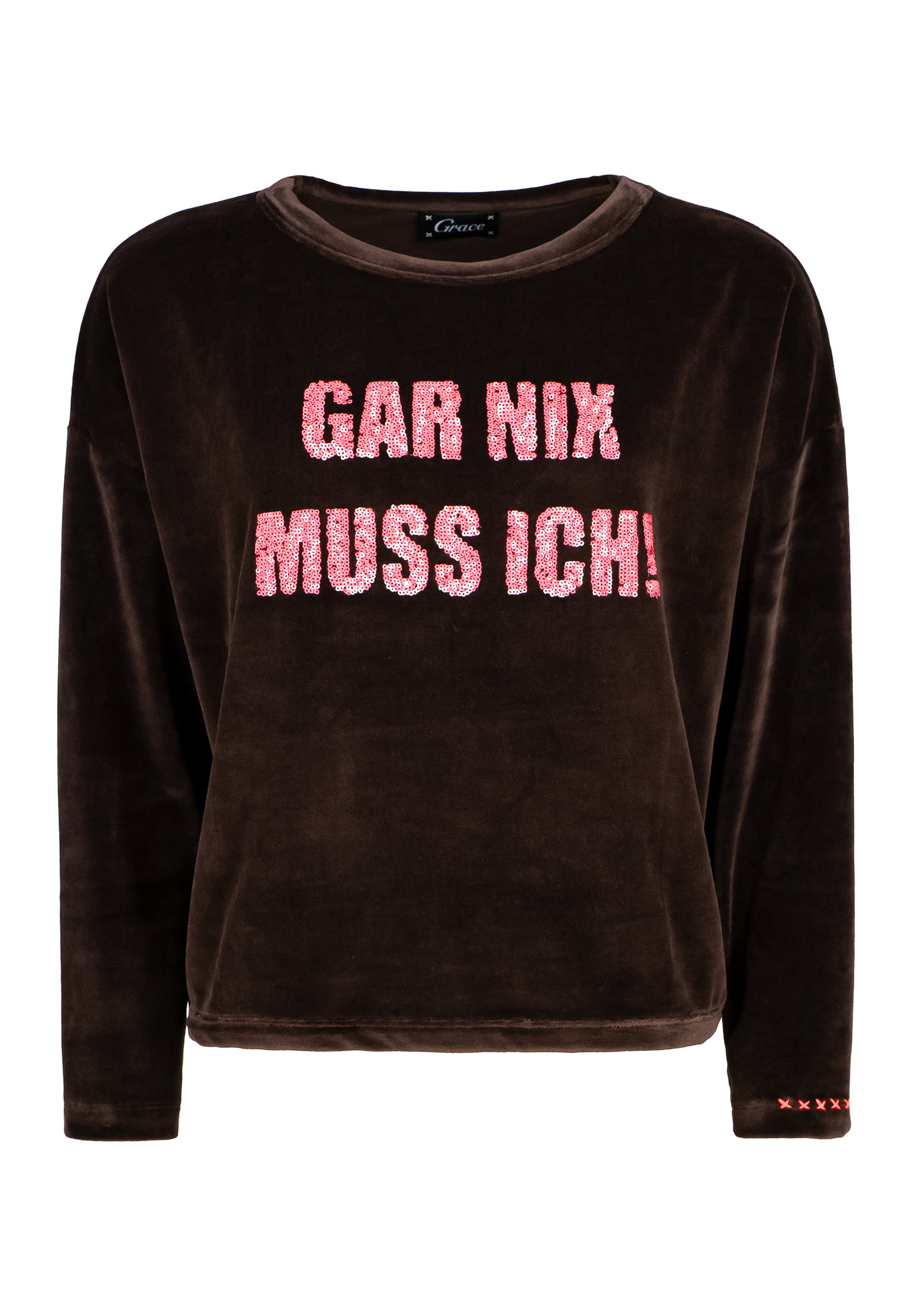 Grace Longsleeve Pullover GAR NIX aus Nicki mit Pailletten #1