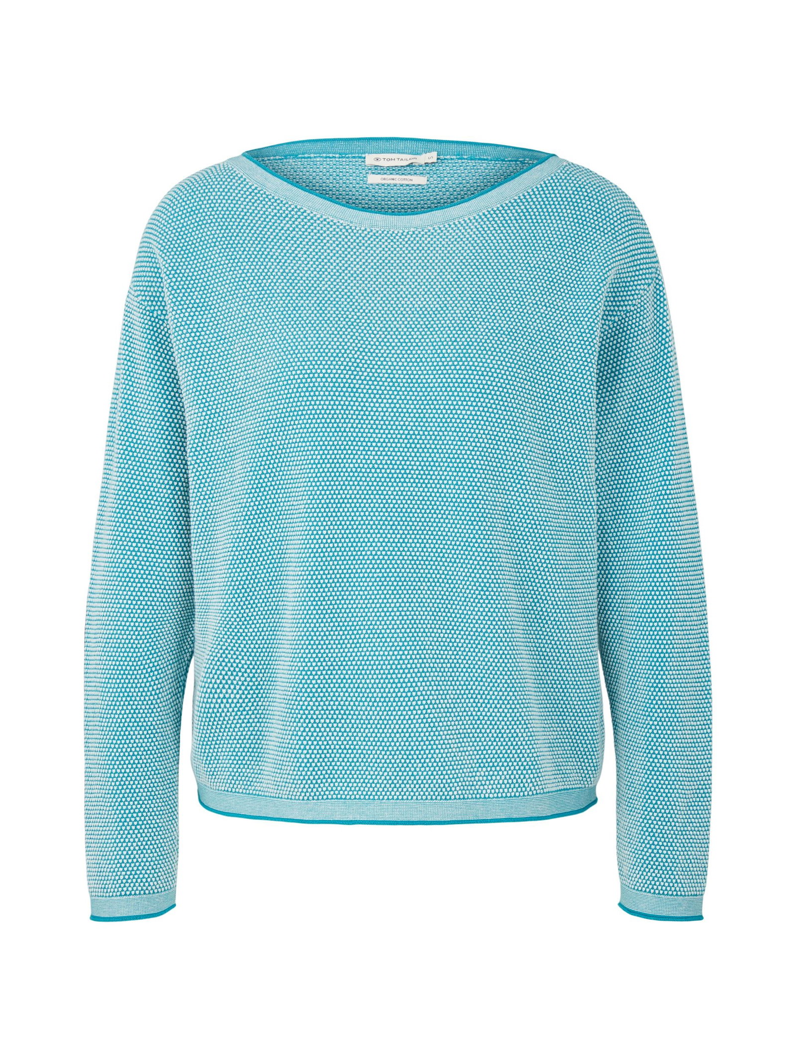 Tom Tailor |  Tom Tailor Pullover  | L | teal blue bubble structure