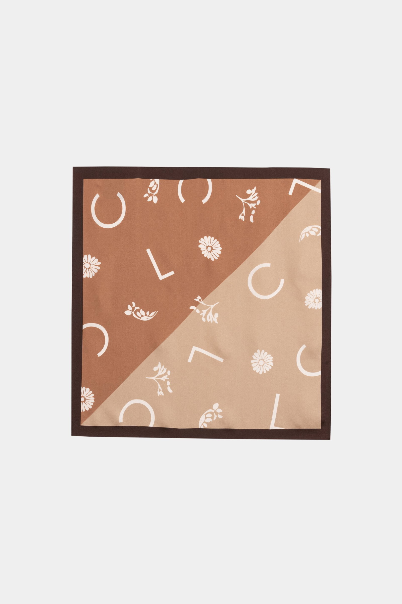 Luisa Cerano Seidentuch mit Print brick two tone #1