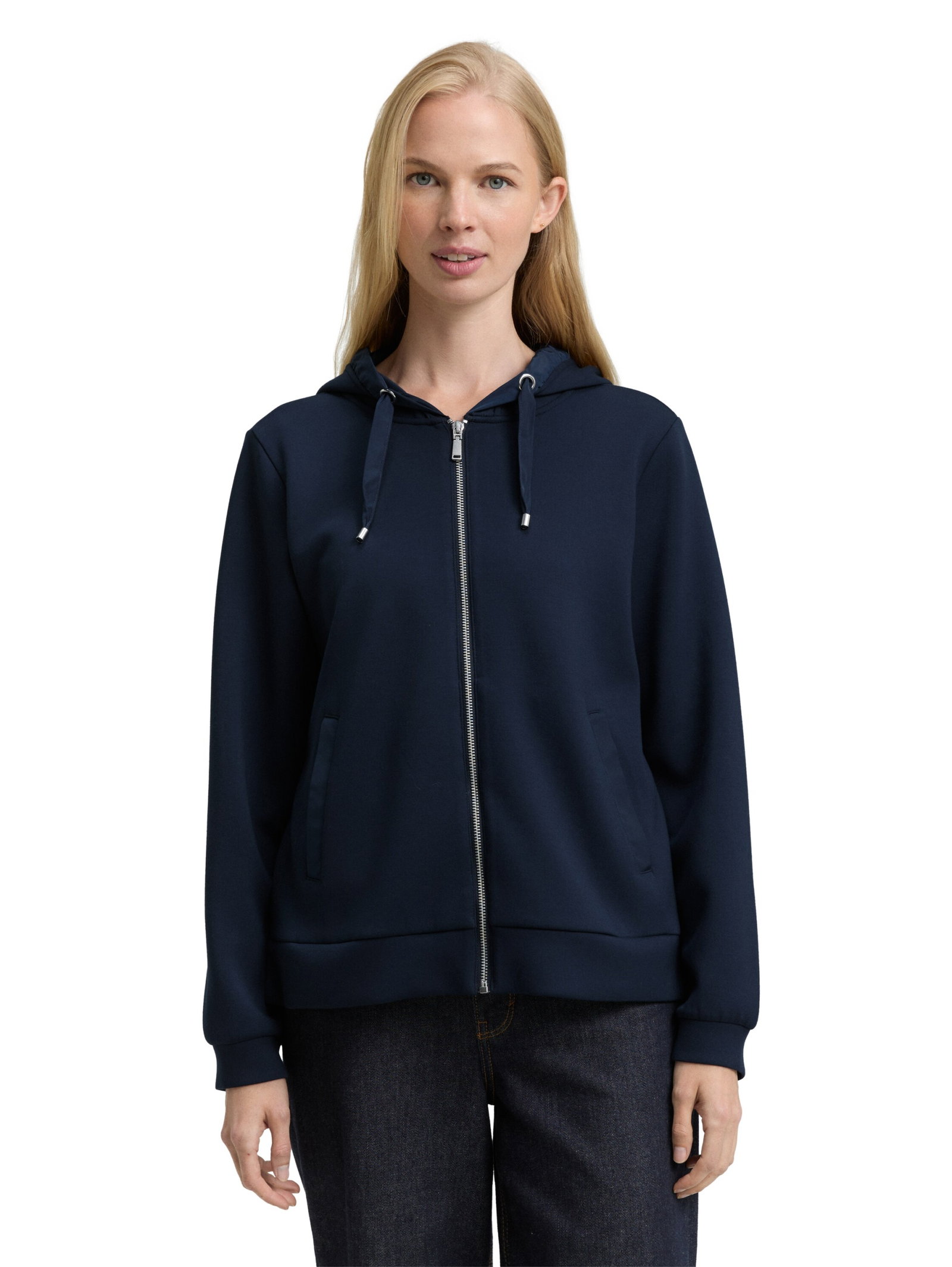 Sweatjacket with hood, sky captain blue #6