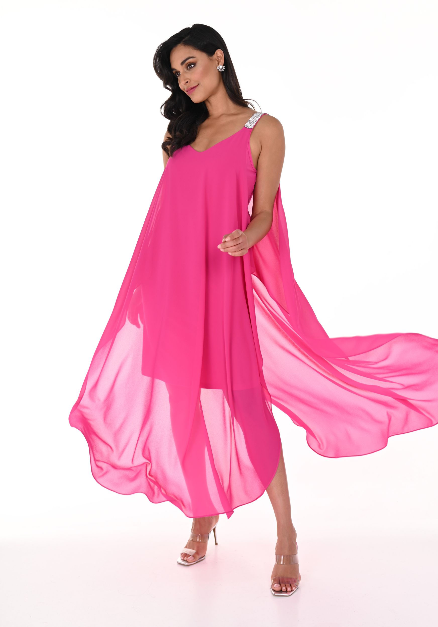 Frank Lyman |  Frank Lyman festliches Kleid  | M | Bright Pink