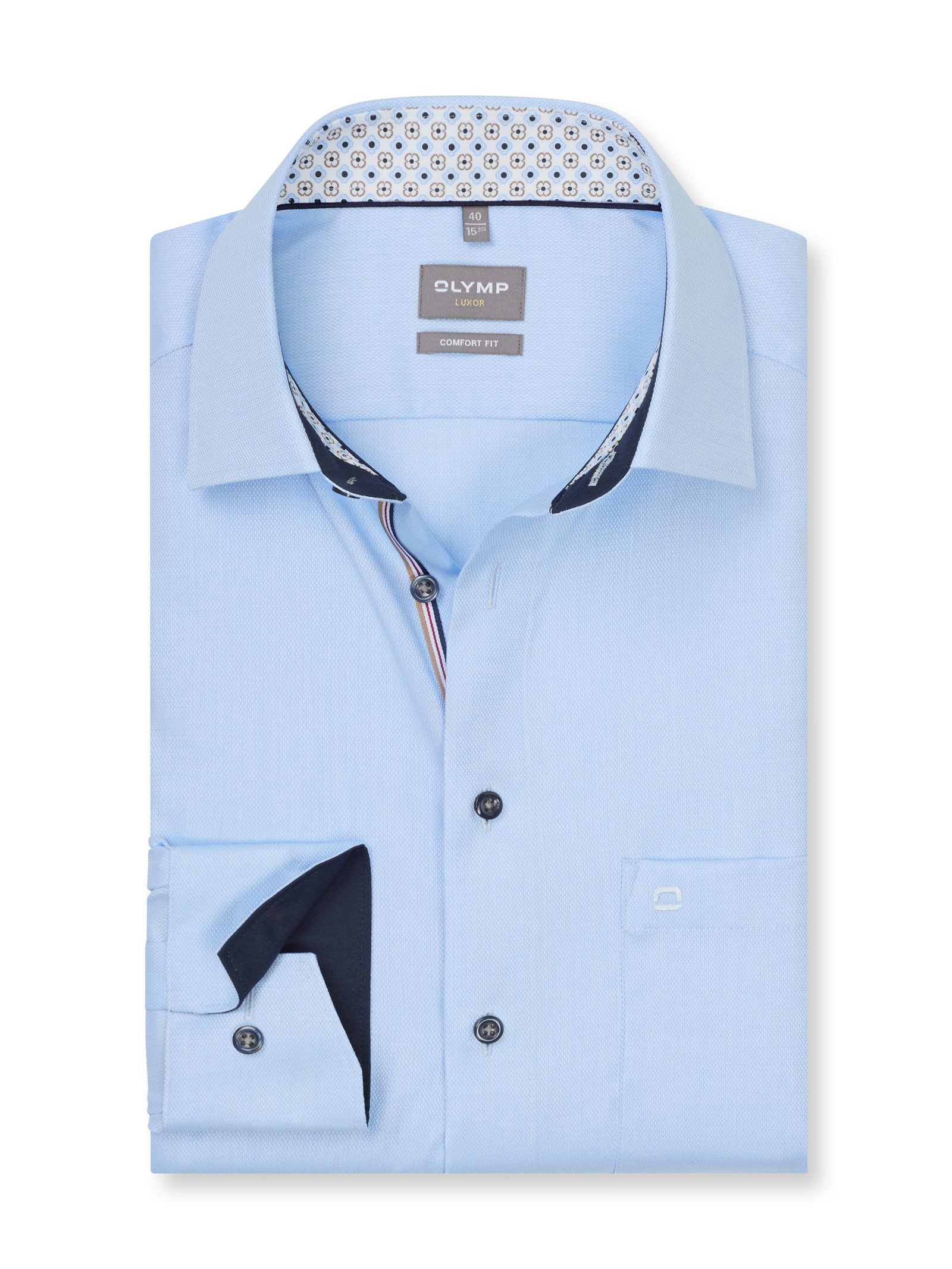 Olymp |  Olymp Hemd Modern Fit  | 47 | bleu