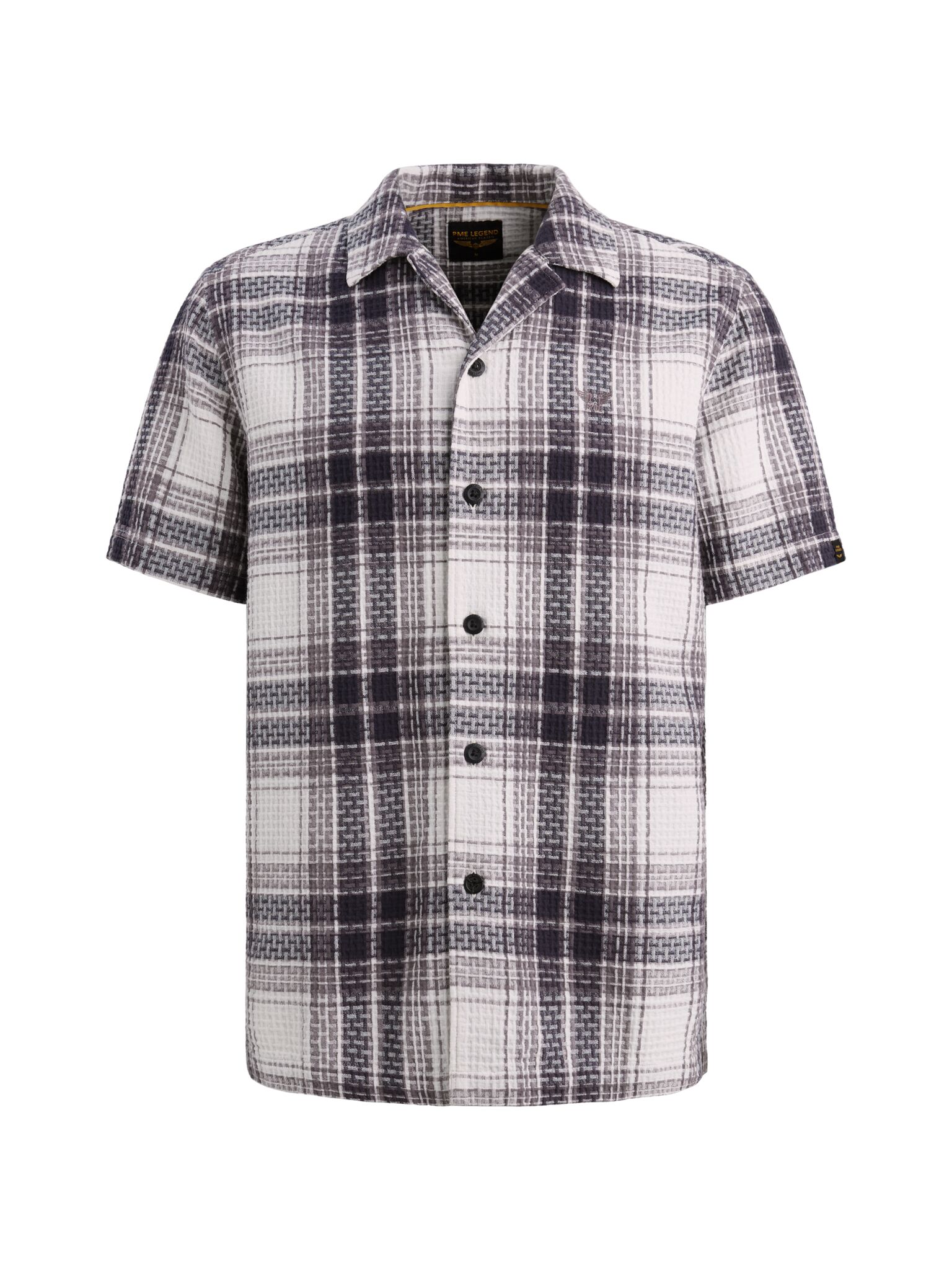 Short Sleeve Shirt Waffle Big Chec, Moonscape #1