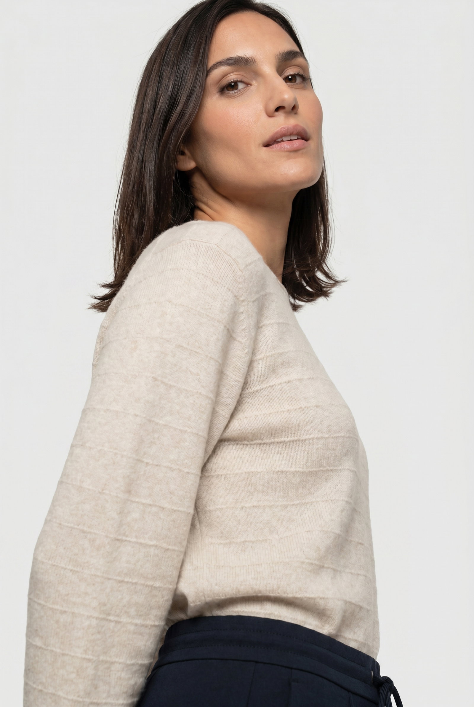 Pullover Long Sleeves, Almond Beige Mel. #5