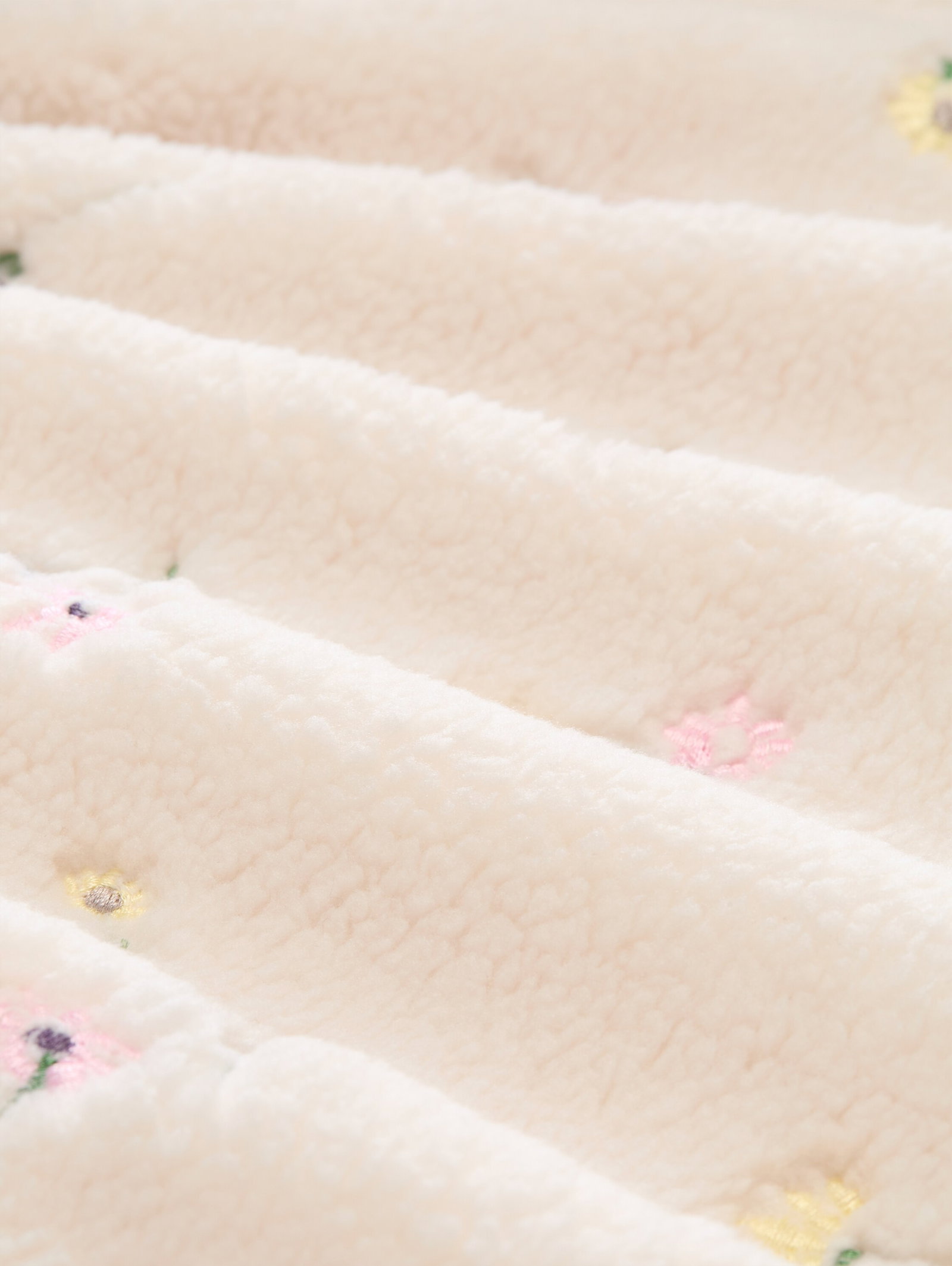 teddy jacket, beige flower embro teddy #2