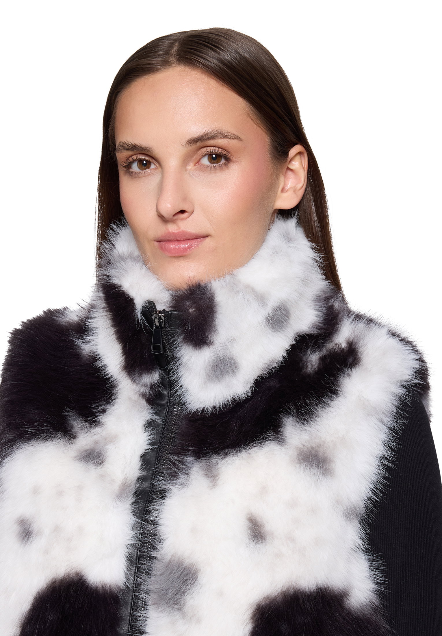 Weste PlUEsch, White/Black #6