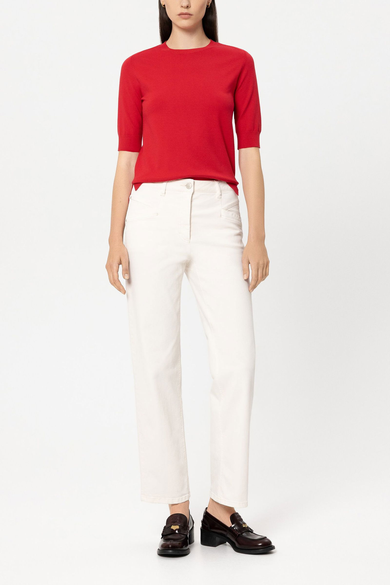 |  Pullover Kurzarm, cherry red | 36