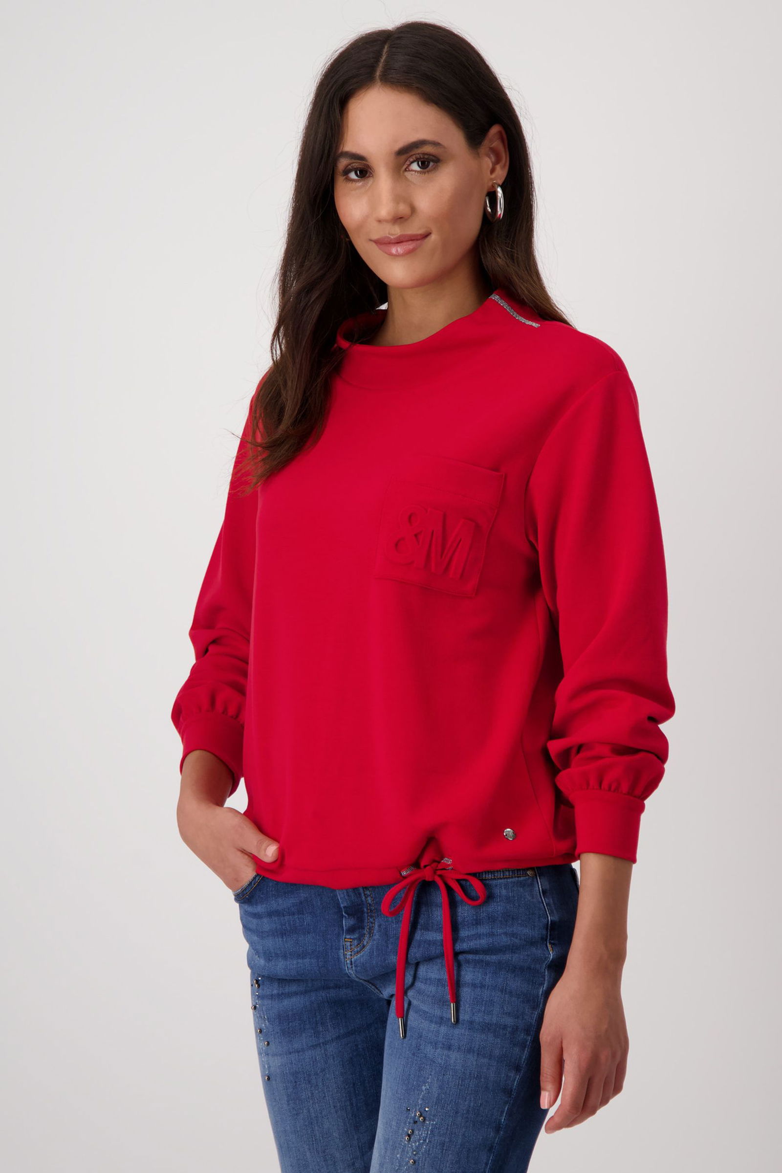 537102d68483e628d7411d6cdc9c8471 Monari |  Sweatshirt, dark purple | 36 | red lipstick
