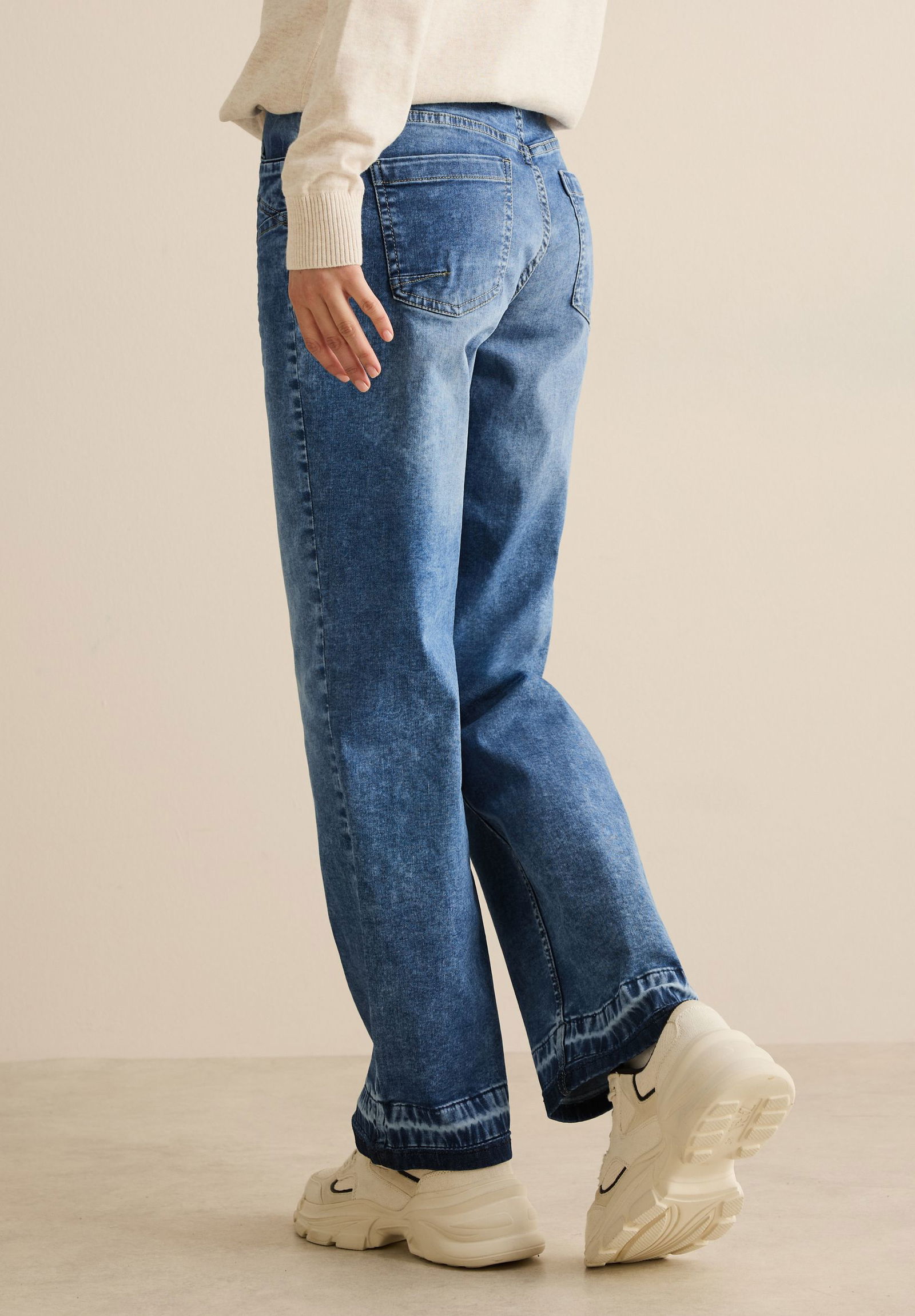 CECIL |  CECIL Straight Leg Jeans  | 28/30 | mid blue used wash