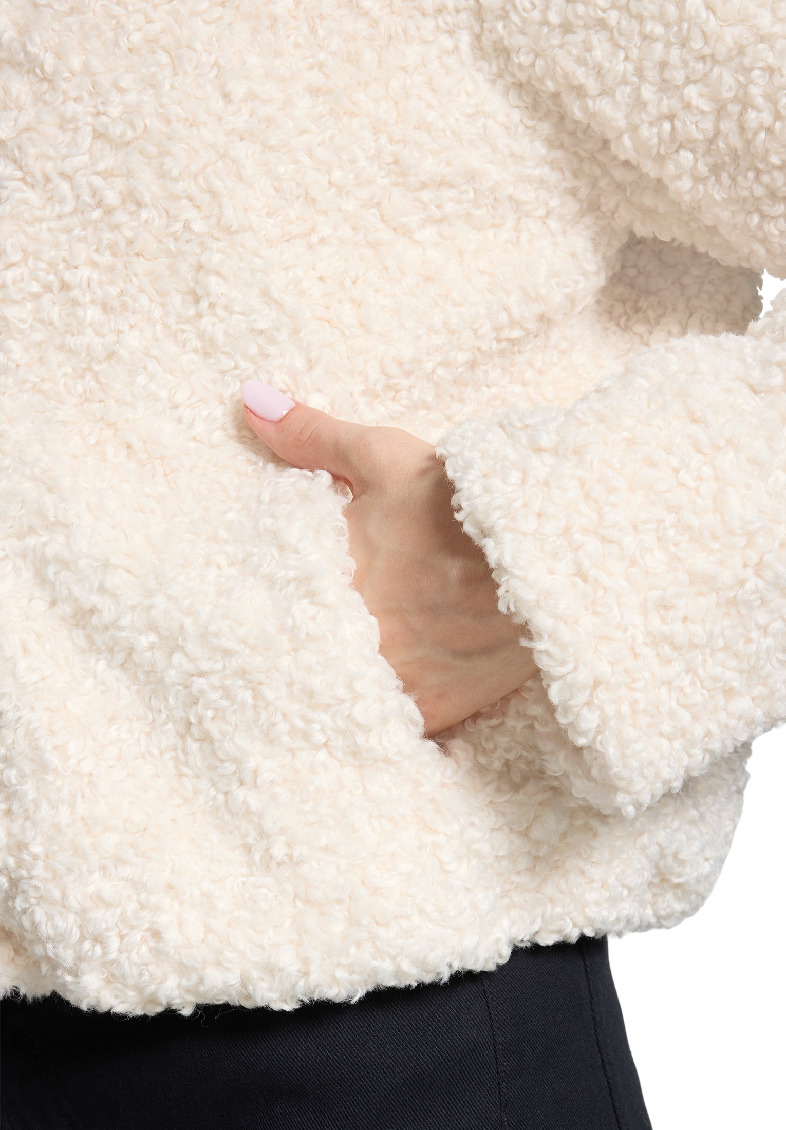 Jacke PlUEsch, Pearl Cream #7