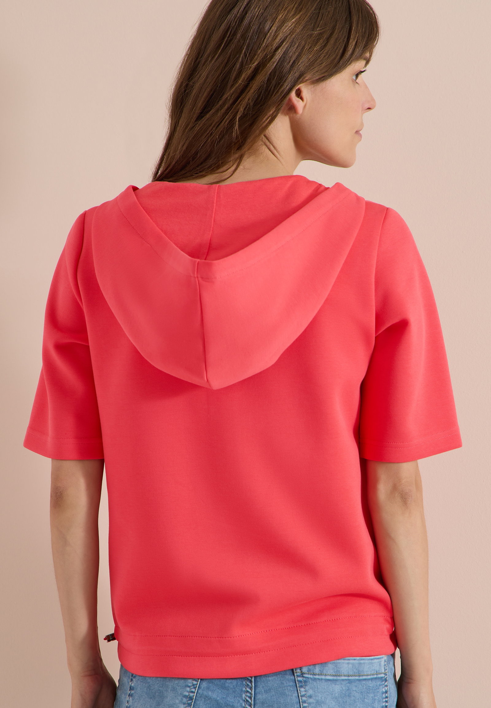 TOS Solid T-Shirt Jacket, coral #4