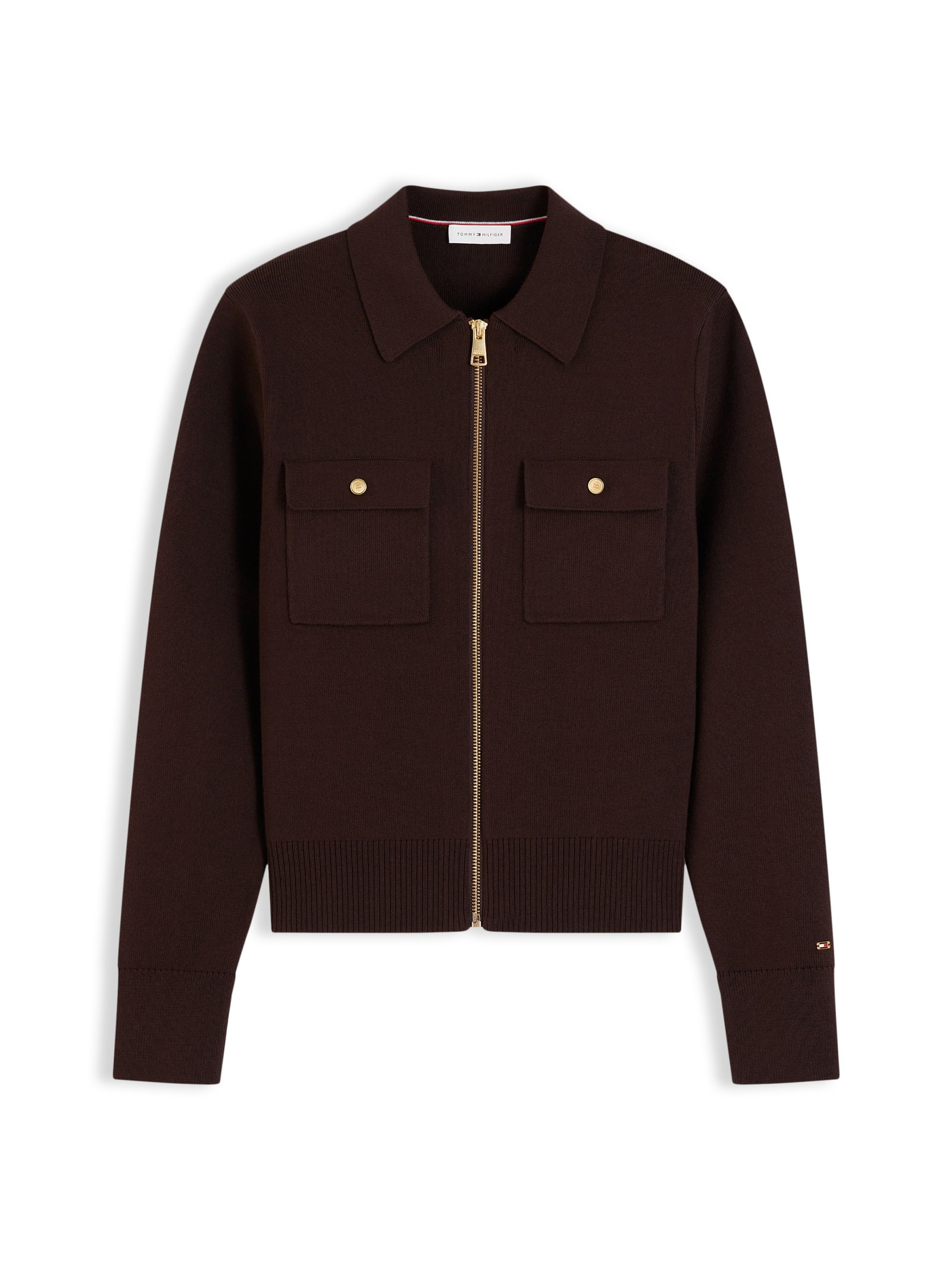 COTTON FULL NEEDLE REG JACKET, BROWN #1