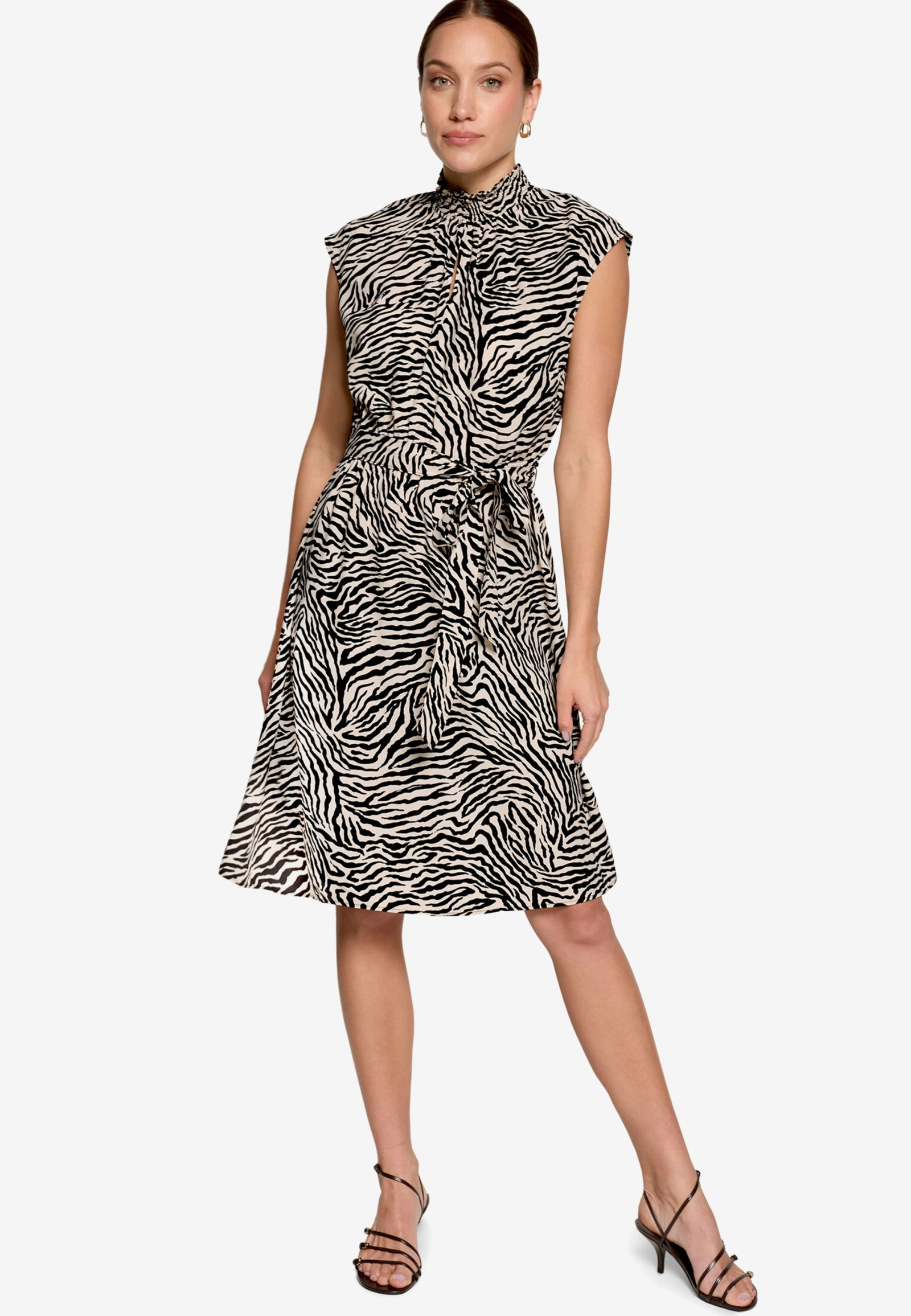 Kleid Kurz ohne Arm, Cream/Black #2