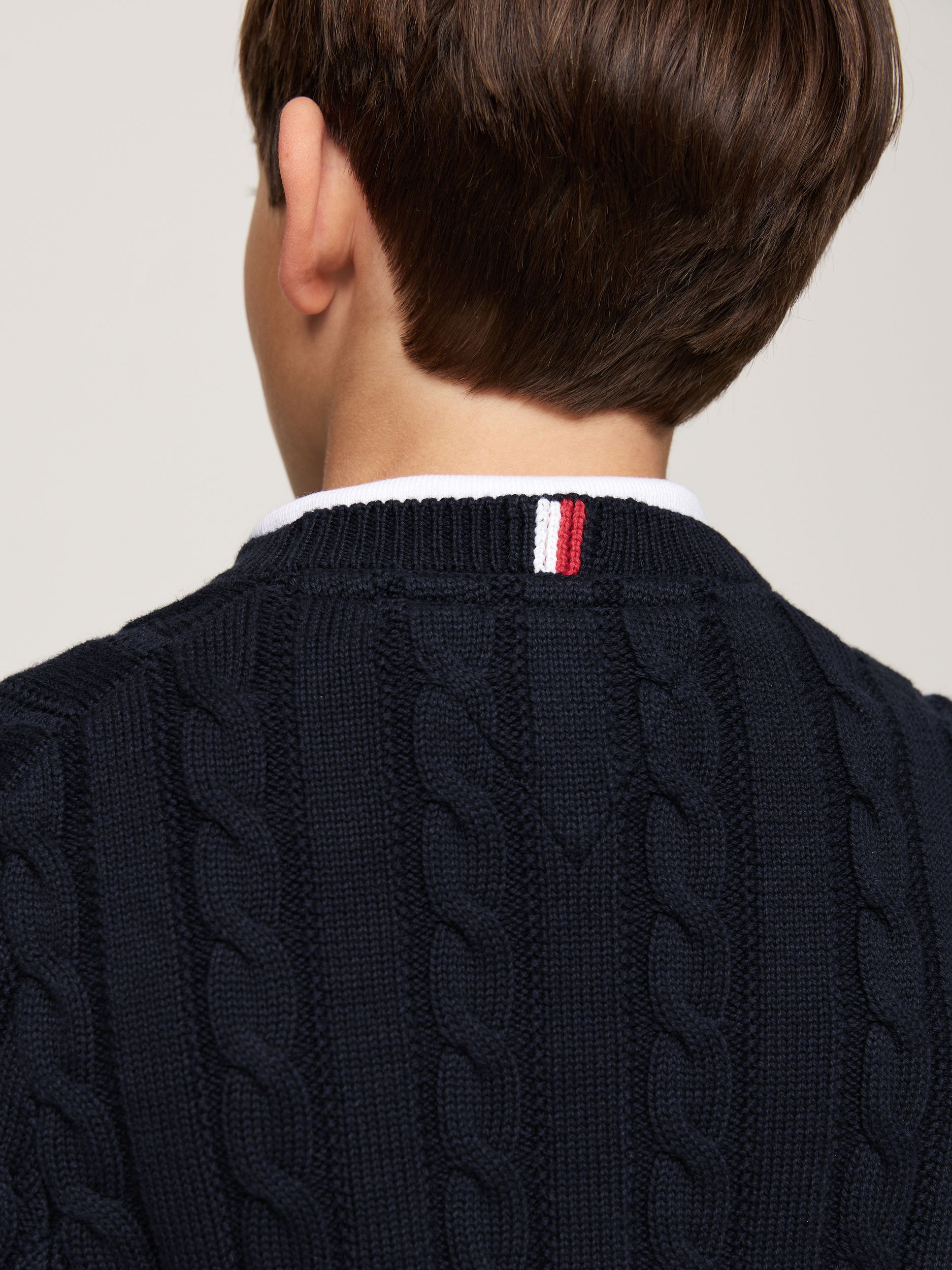 Tommy Hilfiger |  ESSENTIAL REG CABLE SWEATER | 12 | desert sky