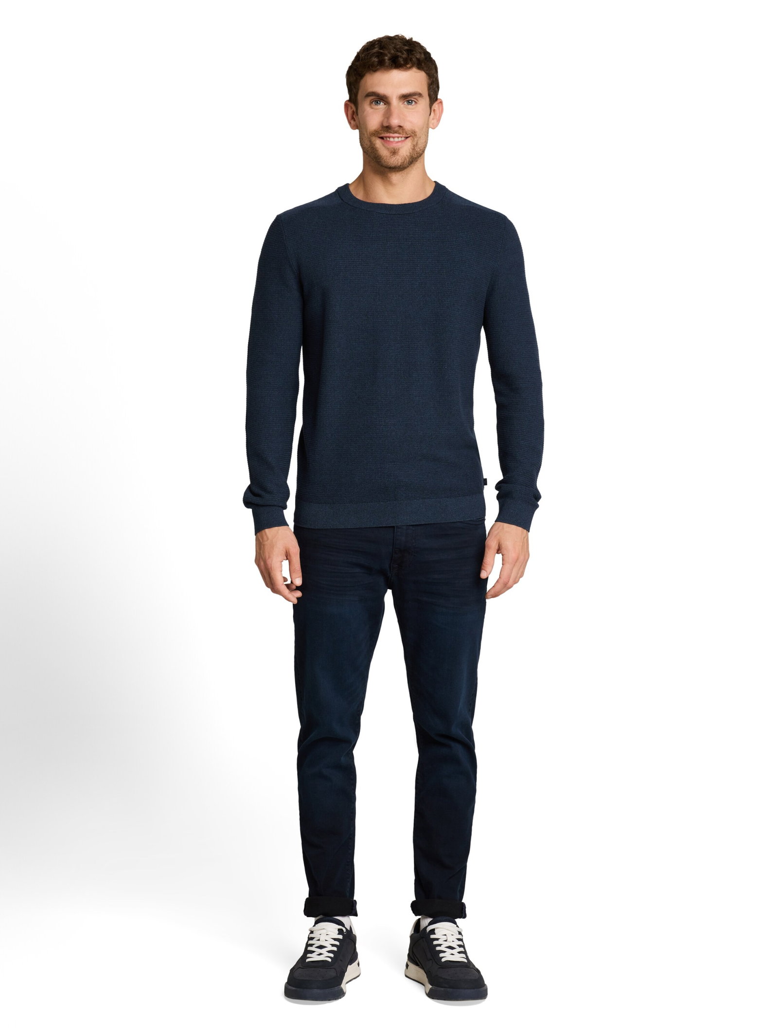 mouline structured crew neck k, mouline blue navy #9