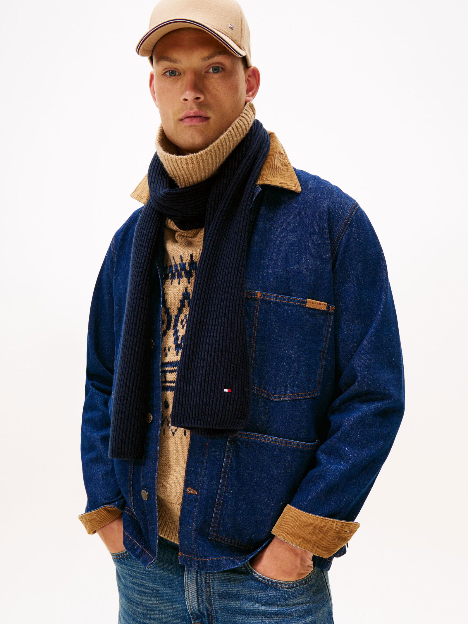 Tommy Hilfiger | Tommy Hilfiger Essential Baumwolle Schal | OS | space blue