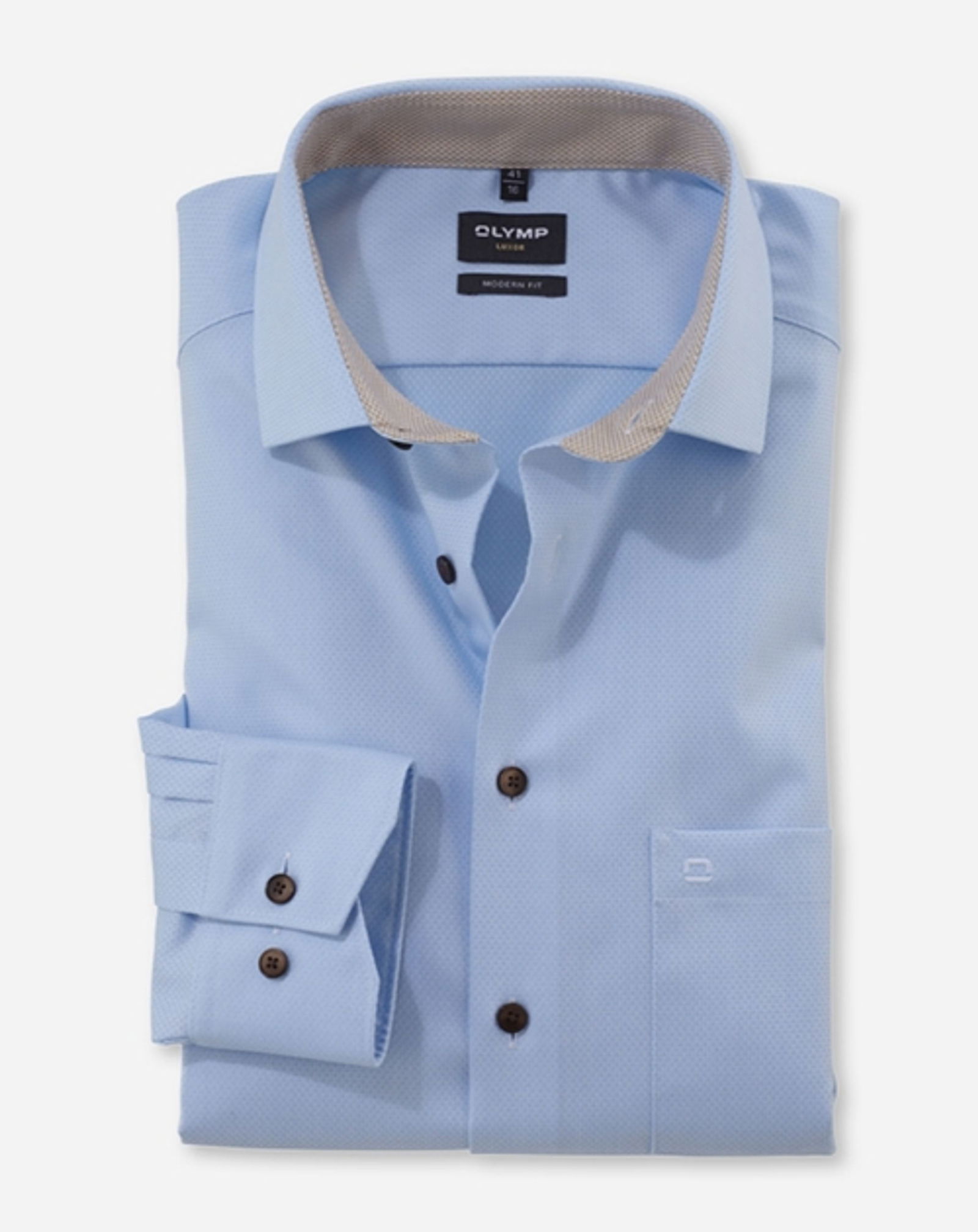 Olymp |  Olymp Hemd Modern Fit  | 46 | bleu
