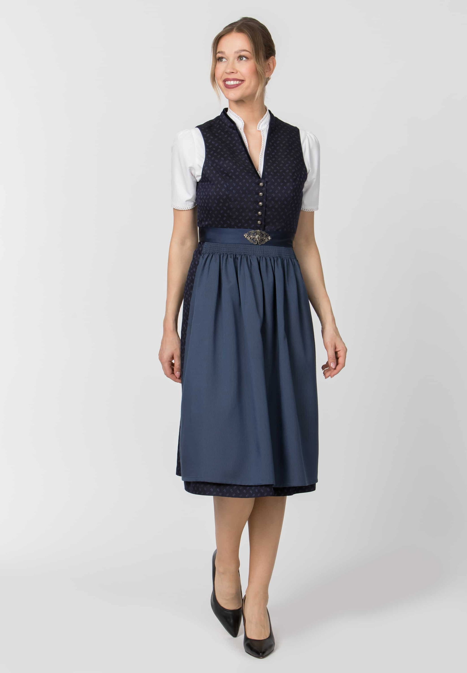 Stockerpoint Heimatgwand Dirndl Mididirndl Marlina dunkelblau 70cm #1