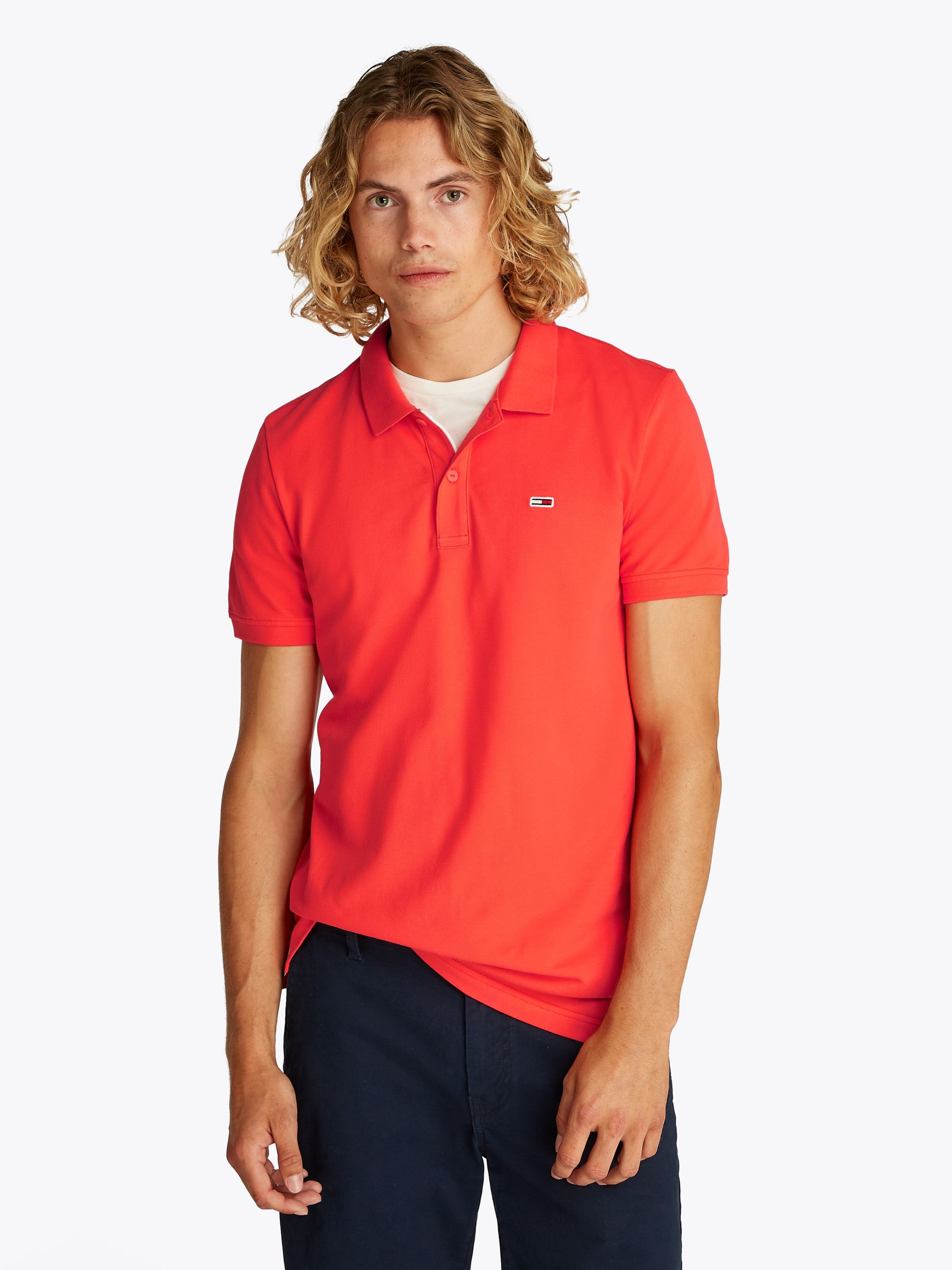 Tommy Jeans |  Tommy Jeans Poloshirt  | S | bright vermillion