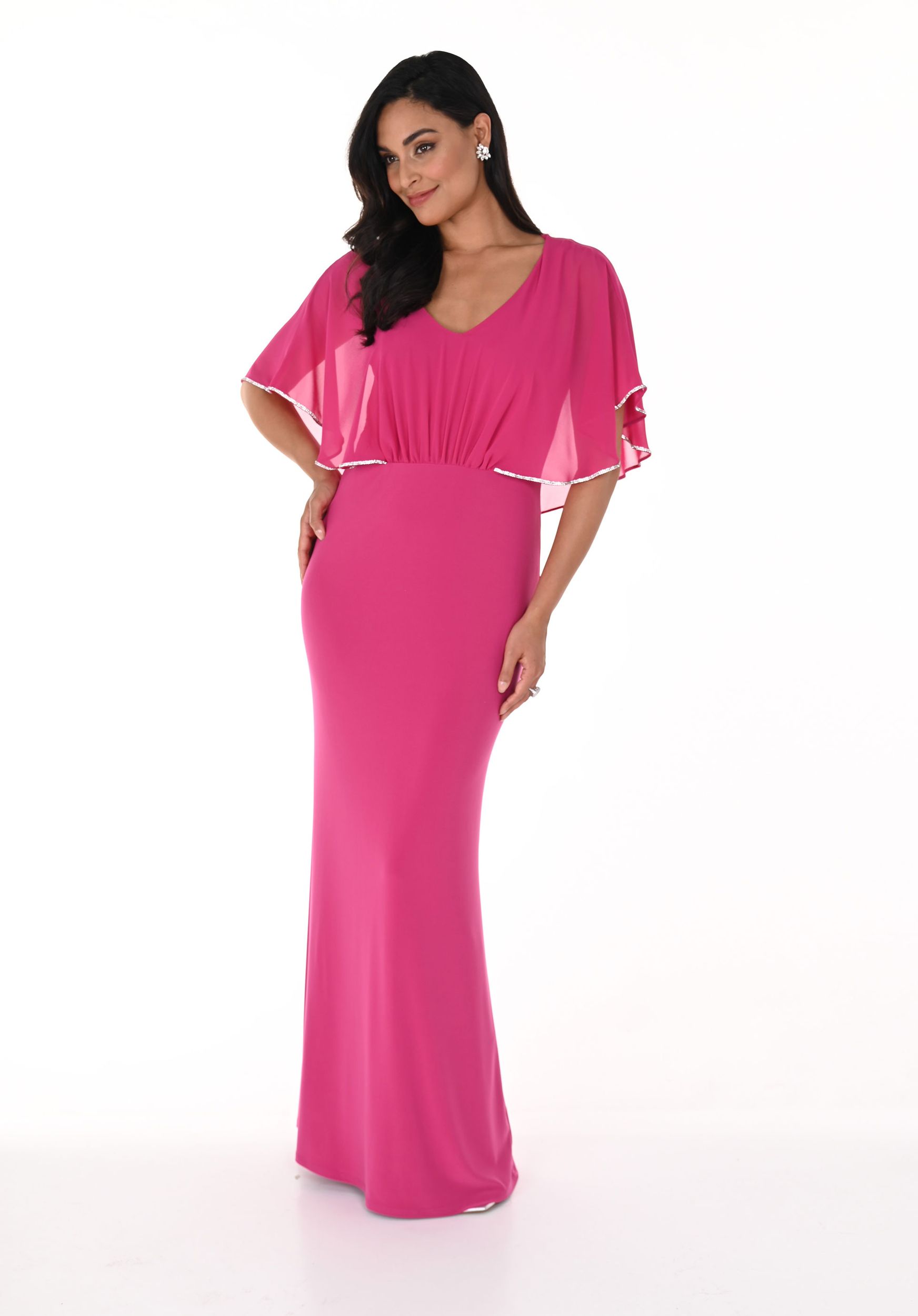  |  Kleid lang festlich | 38 | Pink