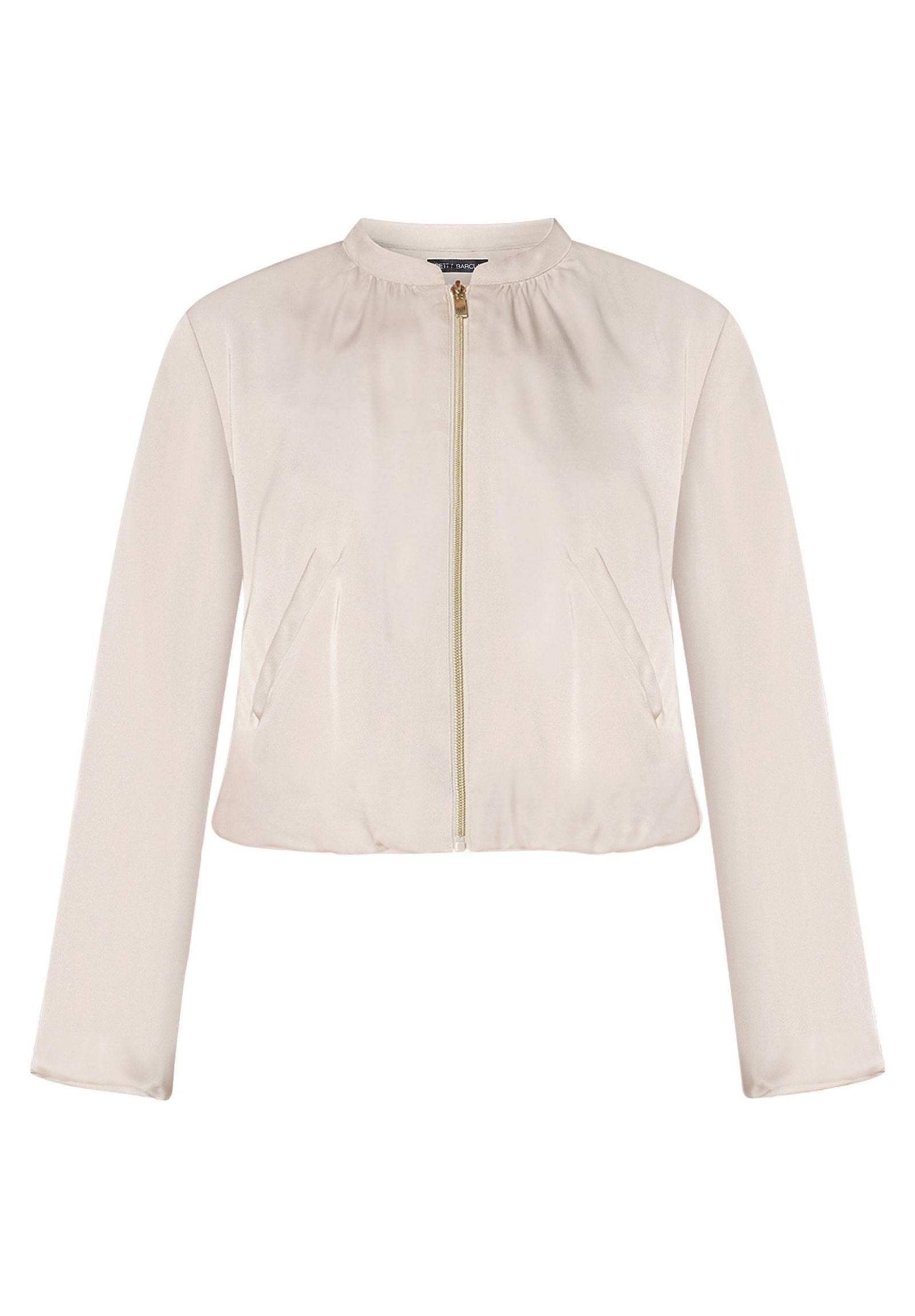 |  Blazerjacke Kurz 3/4 Arm, Light Beige | 38 | grau beige